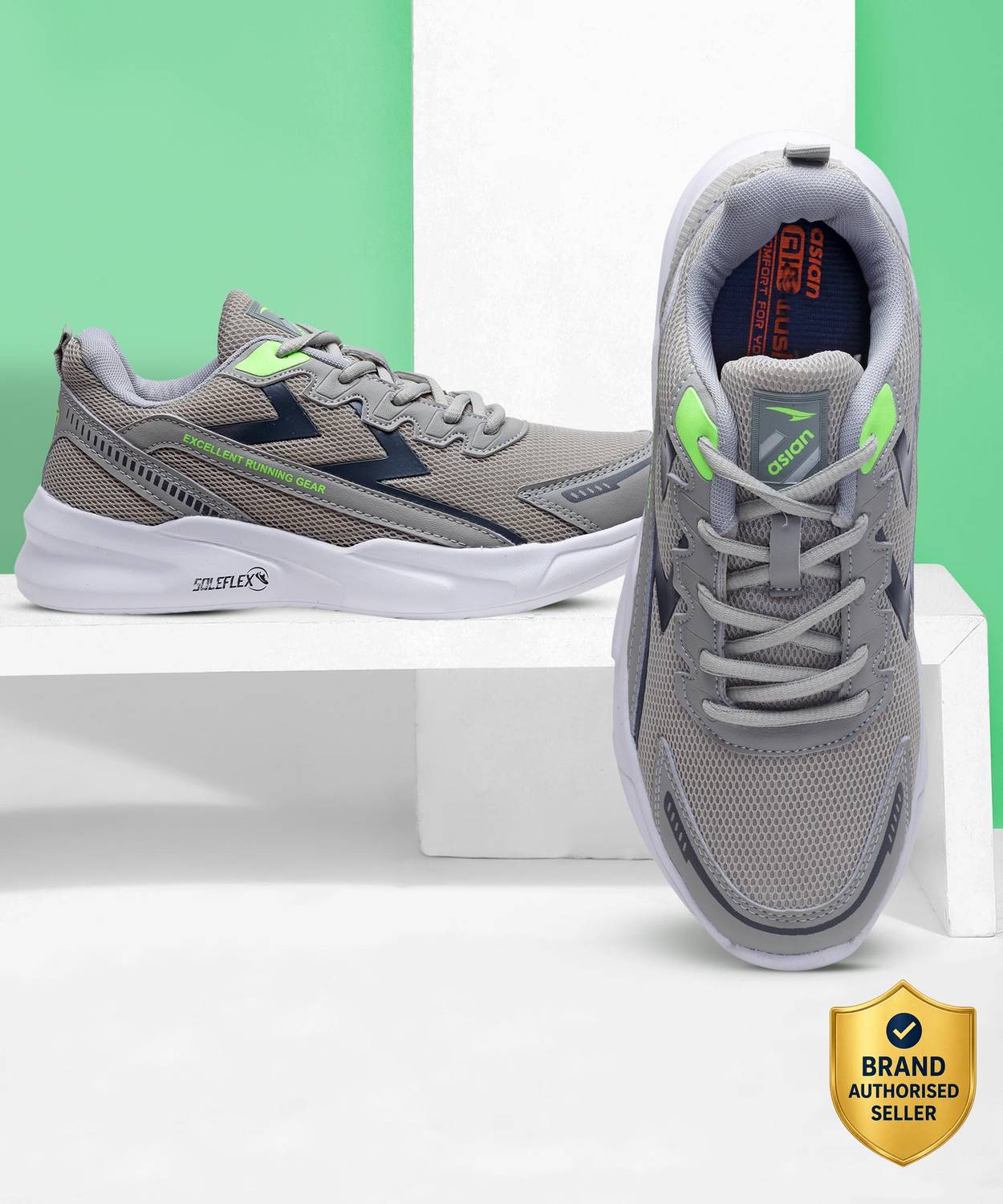 asian Newton-09 Lightgrey Sports,Casual,Walking,Gym,Stylish Running Shoes For Men