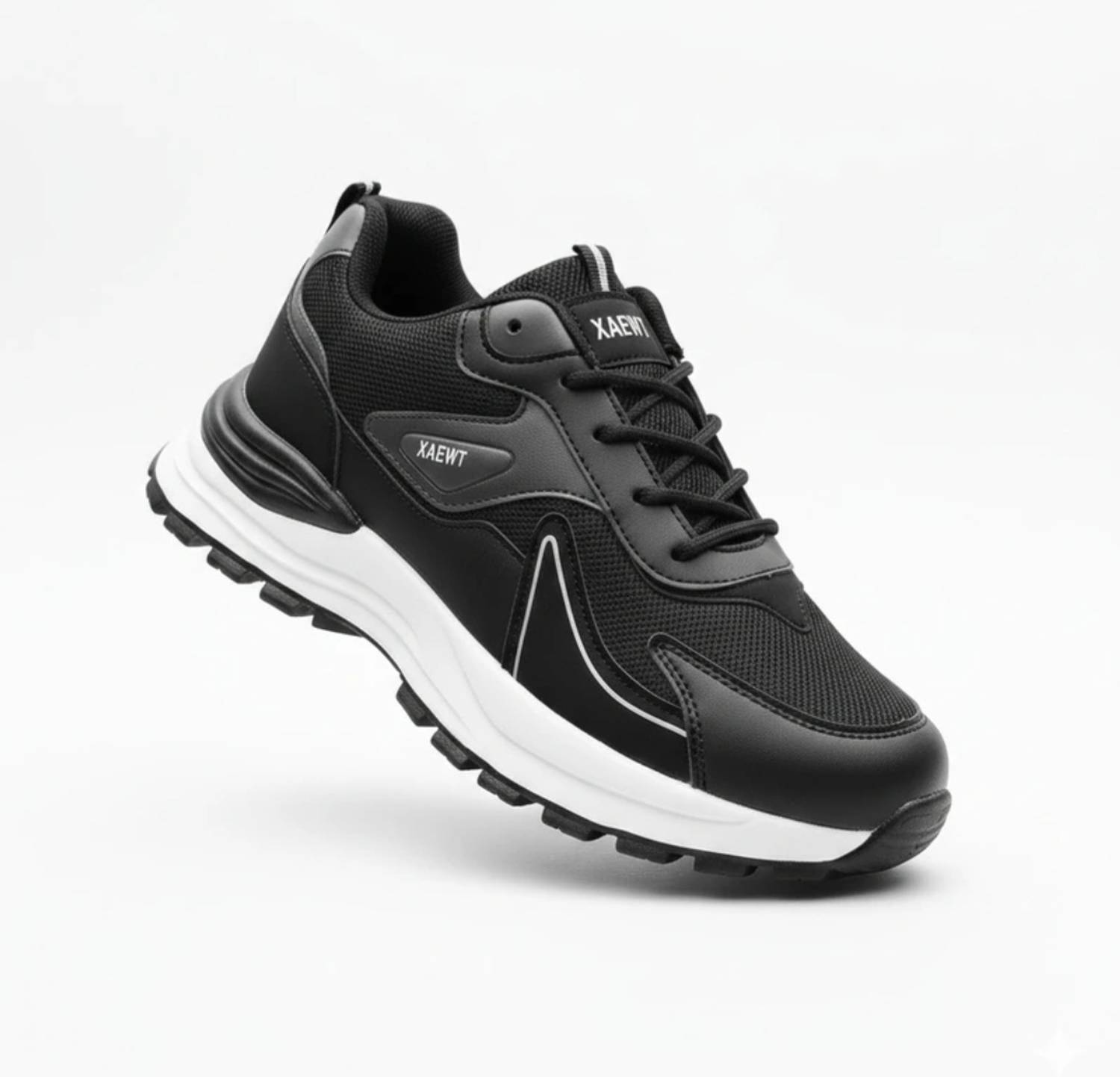 METIOR Stytlish Black Men's Sports Shoes - Image 3