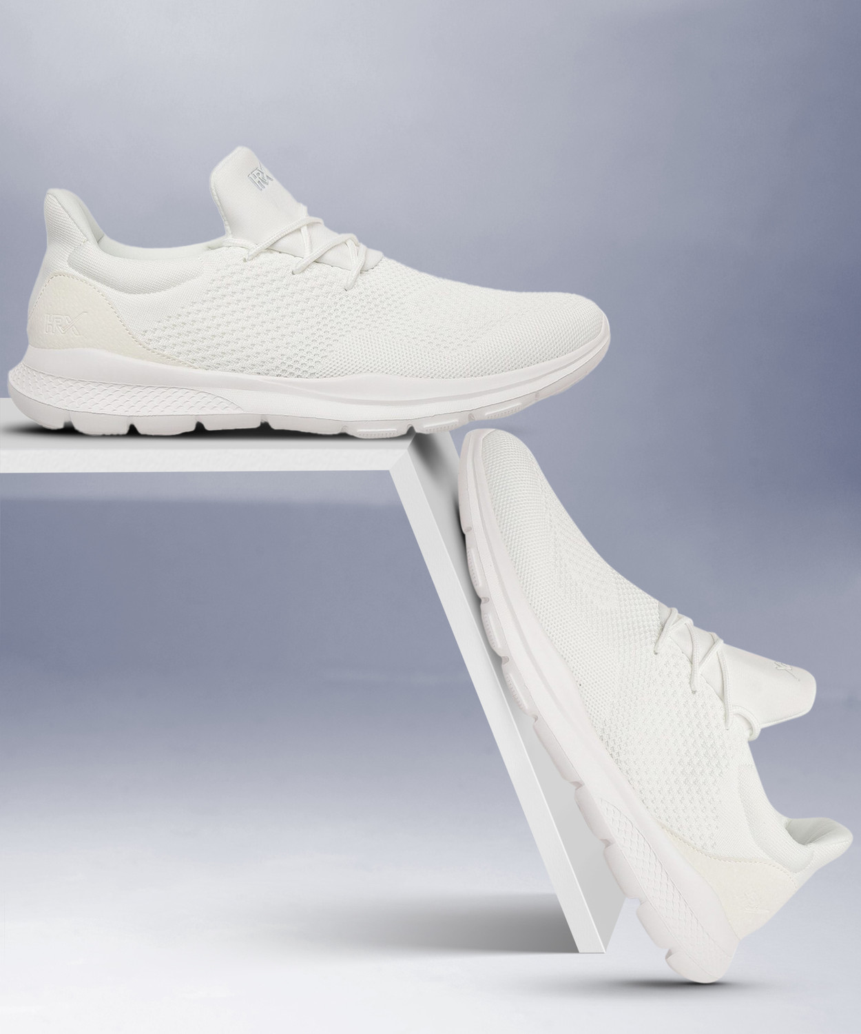 Image of HRX by Hrithik Roshan Men White Urban Street Athleisure Shoes Sneakers For Men