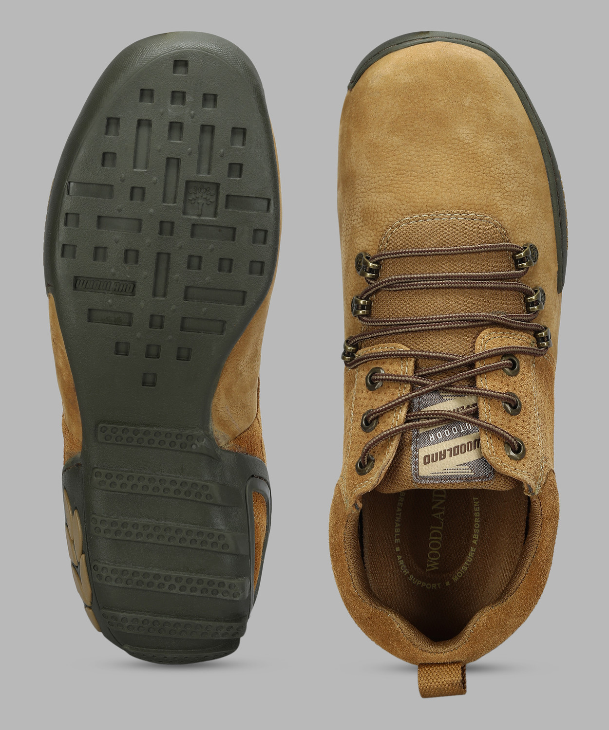 Image of WOODLAND Lace Up Lightweight Breathable Comfortable Daily Use Casuals For Men
