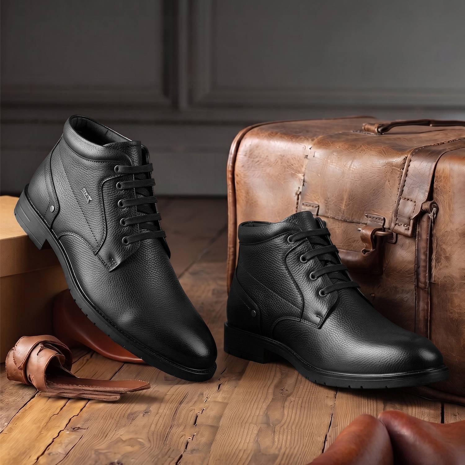 Zixer Leather Formal Mid-Top Shoes/Professional Style Leather Formal Shoes/Office Shoe Casuals For Men