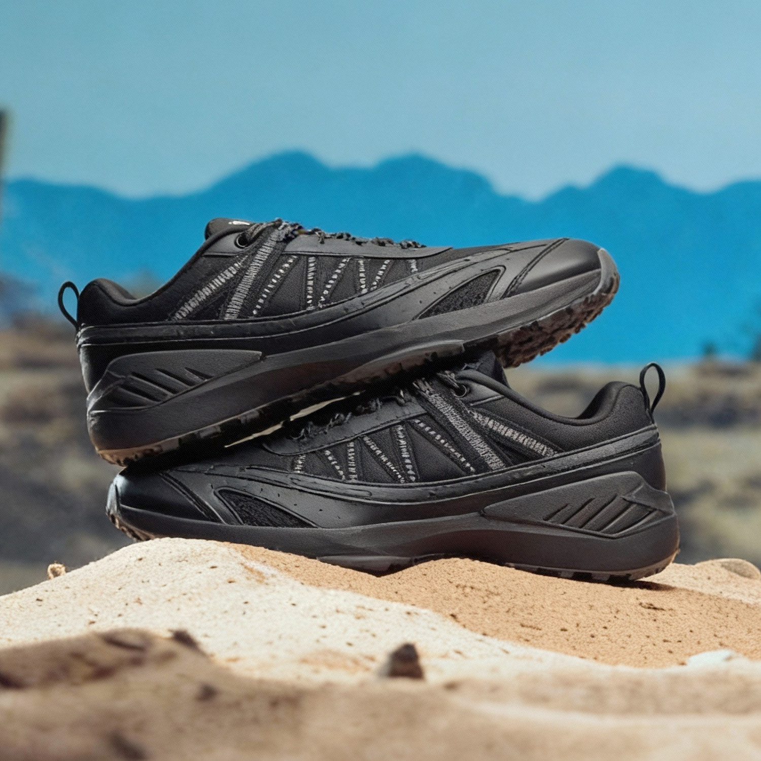 Image of asian Everest-06 Men Trekking Shoes with High Grip Sole & Breathable Knit Upper Outdoors For Men