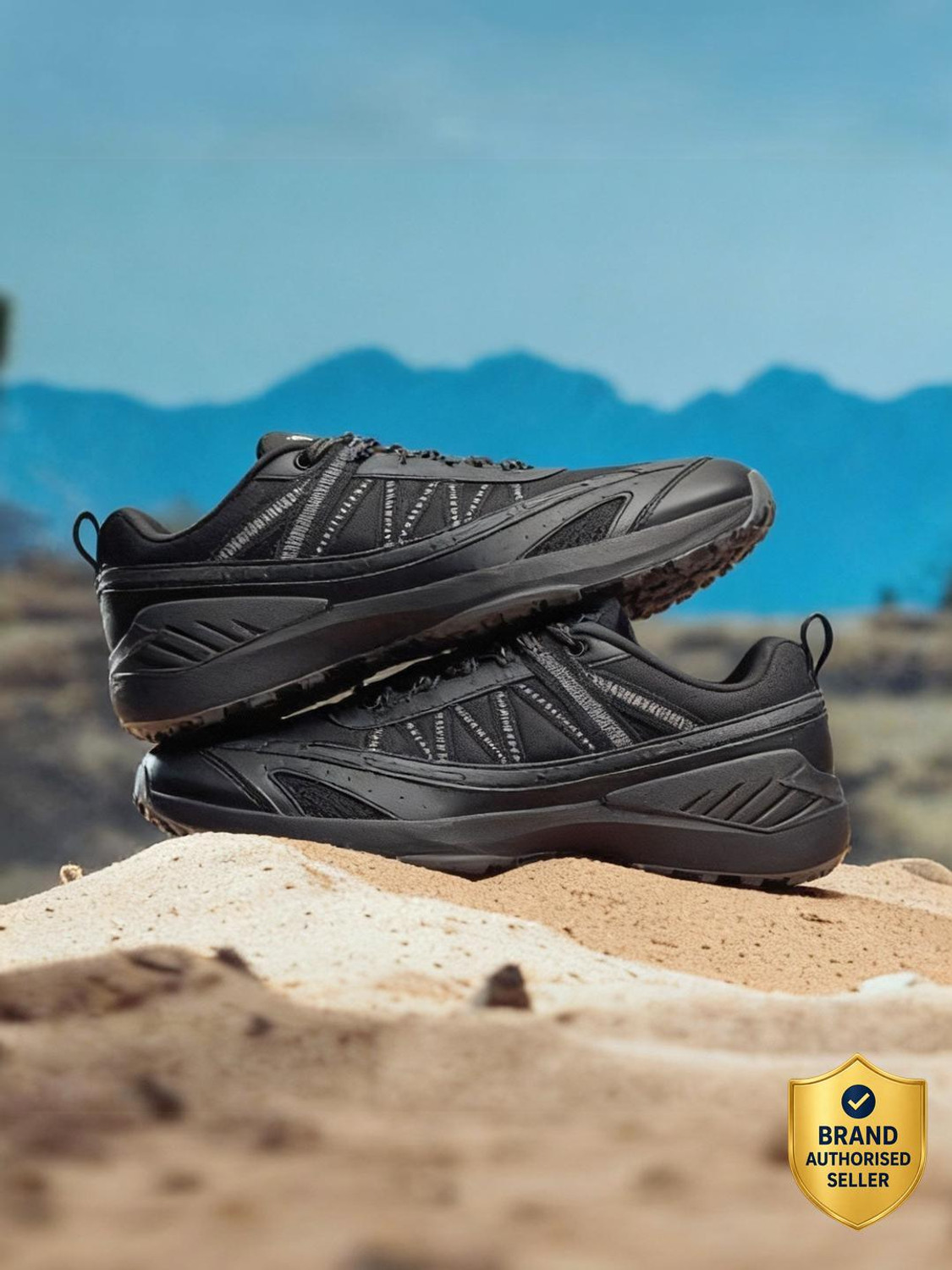 Image of asian Everest-06 Men Trekking Shoes with High Grip Sole & Breathable Knit Upper Outdoors For Men
