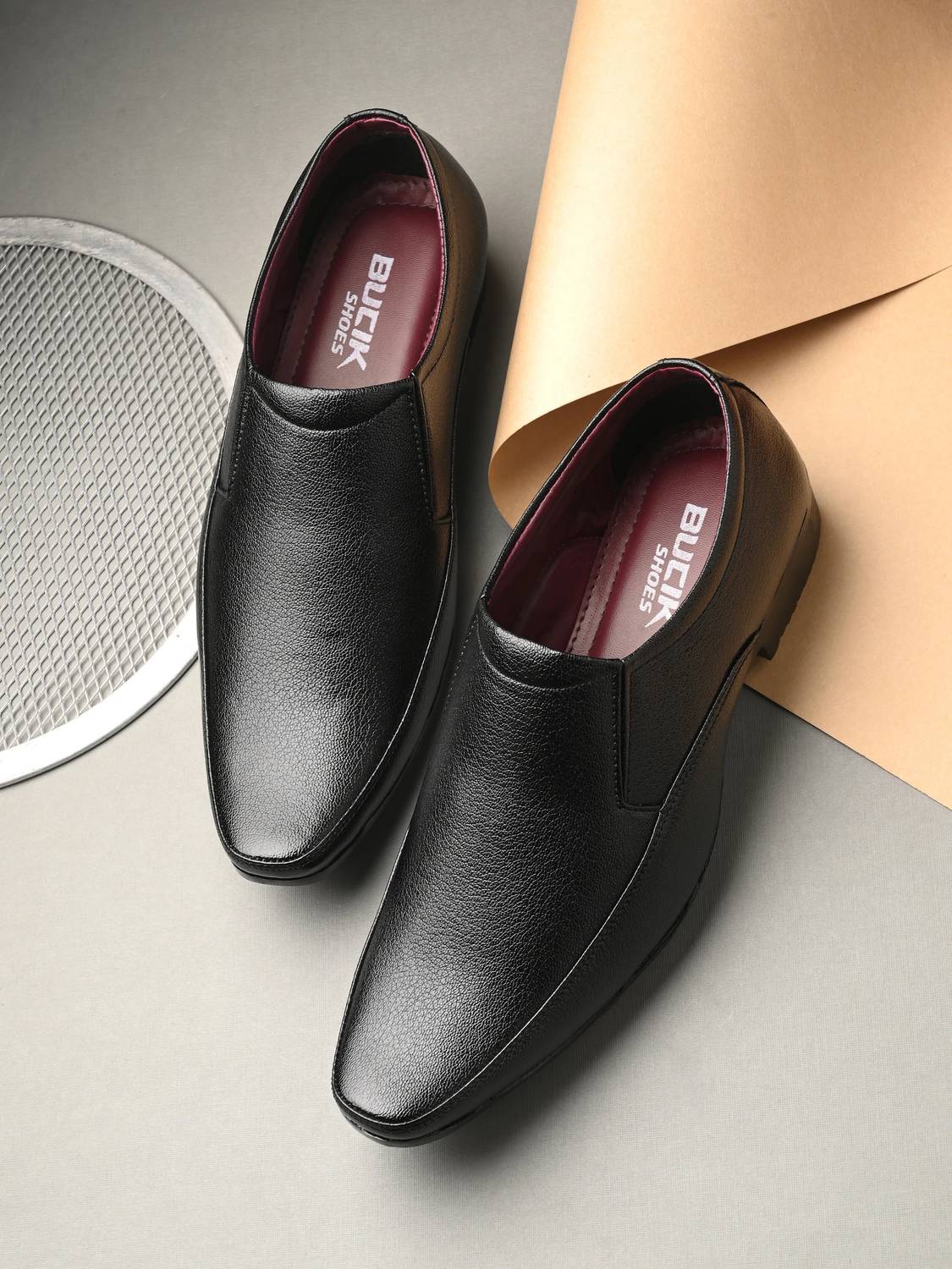Bucik BCK10403 Lightweight Formal Soft Cushion Comfort Easy Slip-On Party/Office Slip On For Men