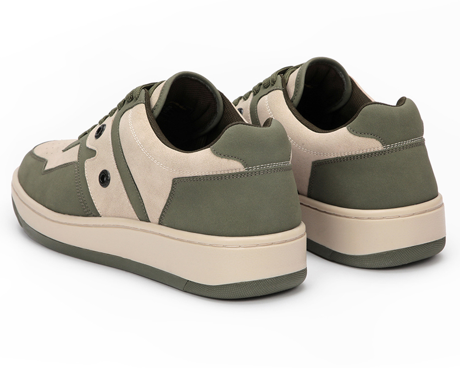Image of BEWAKOOF RetroMix Groove Color Block Low Top Sneakers For Men