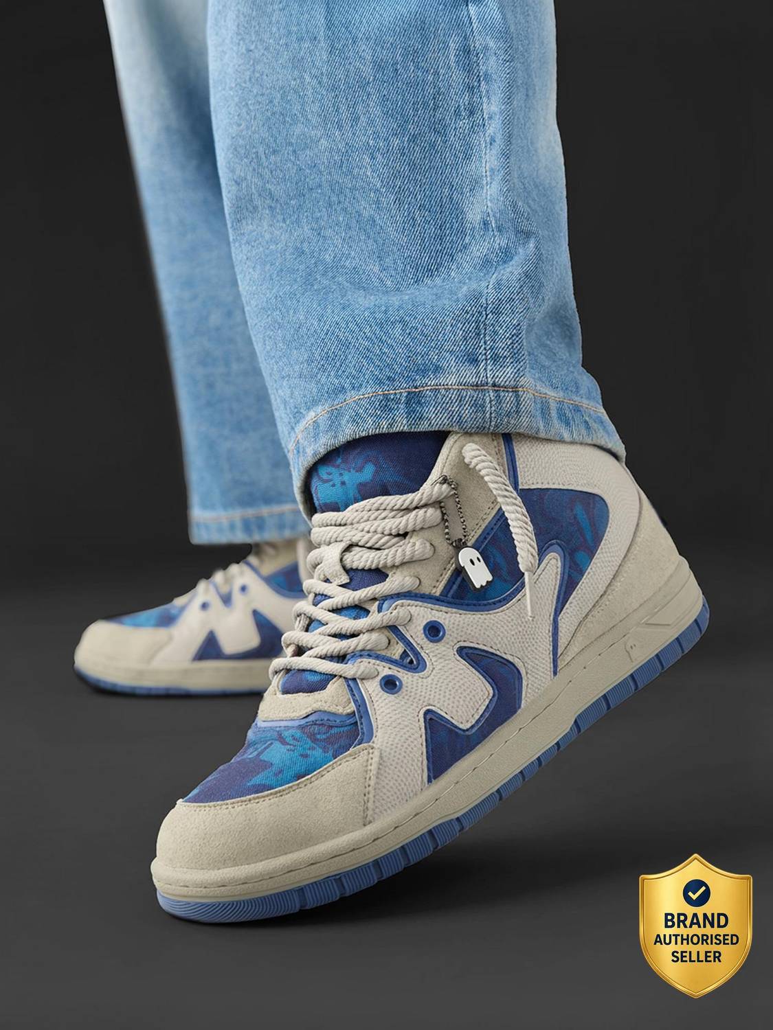 The Souled Store Men Blue Sneakers - Image 1