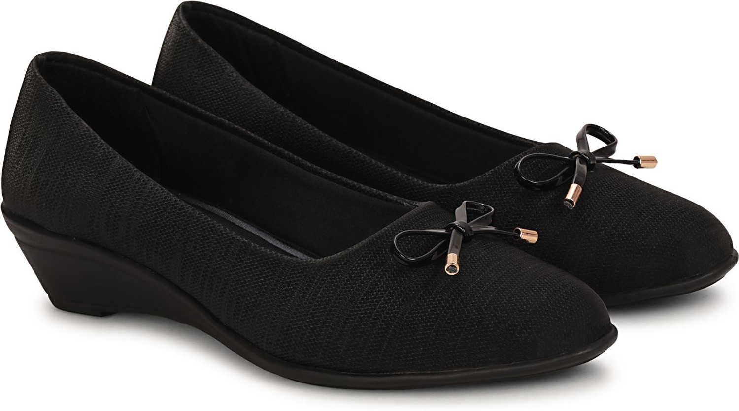 Image of Anita Sarees Women's Synthetic Leather Low Wedge Heel Formal, Casual Ballerinas & Women Bellies