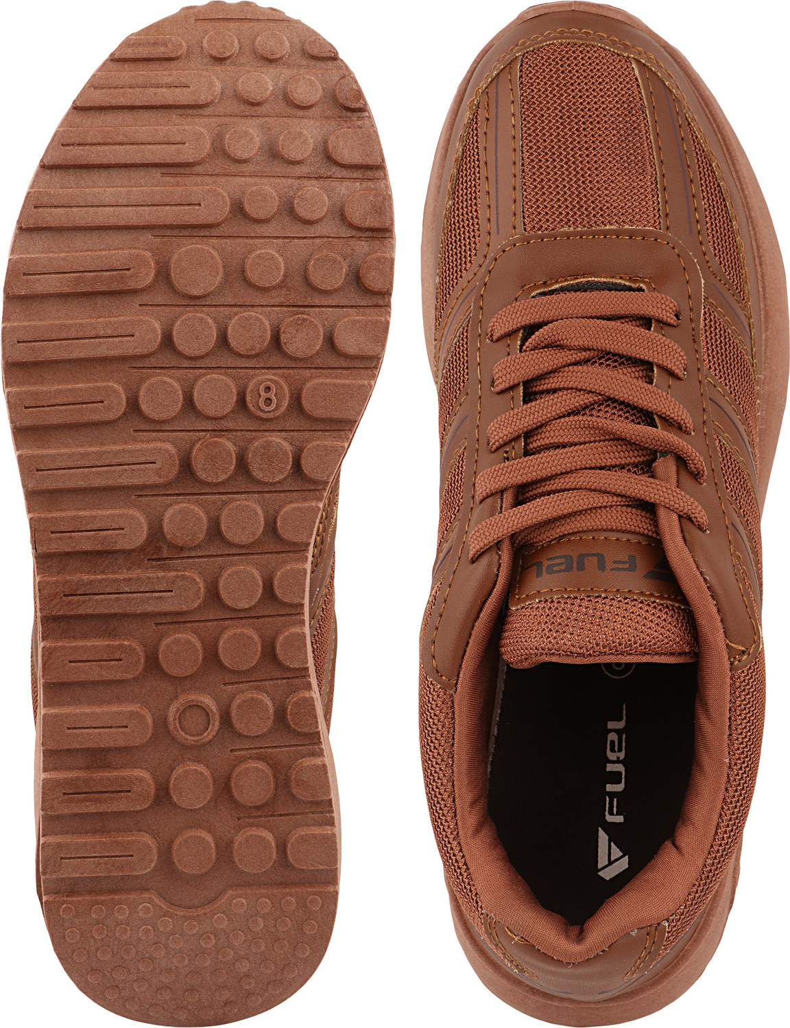 Image of Fuel Men's Lightweight Running Shoes - Breathable, Cushioned & Non-Slip Walking Shoes For Men (Brown, 10)