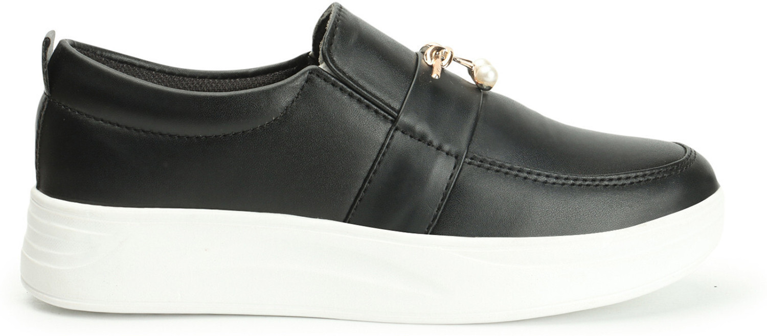 Image of ArranQue Casual pearl Buckle Detailed slip on For Women & Girls Loafers For Women