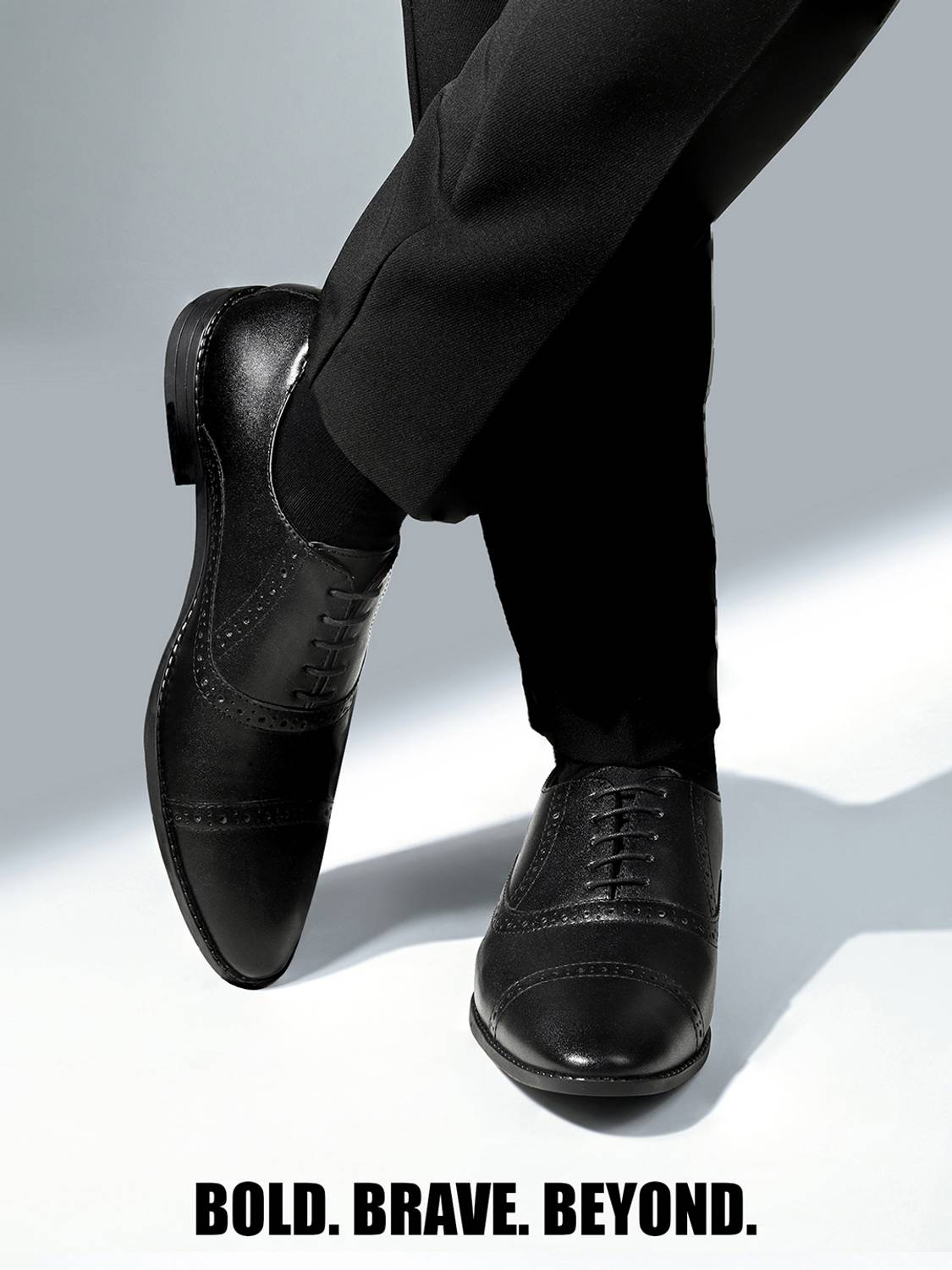 Louis Stitch Black Lace Up Shoes for Men UK 6 - Image 2