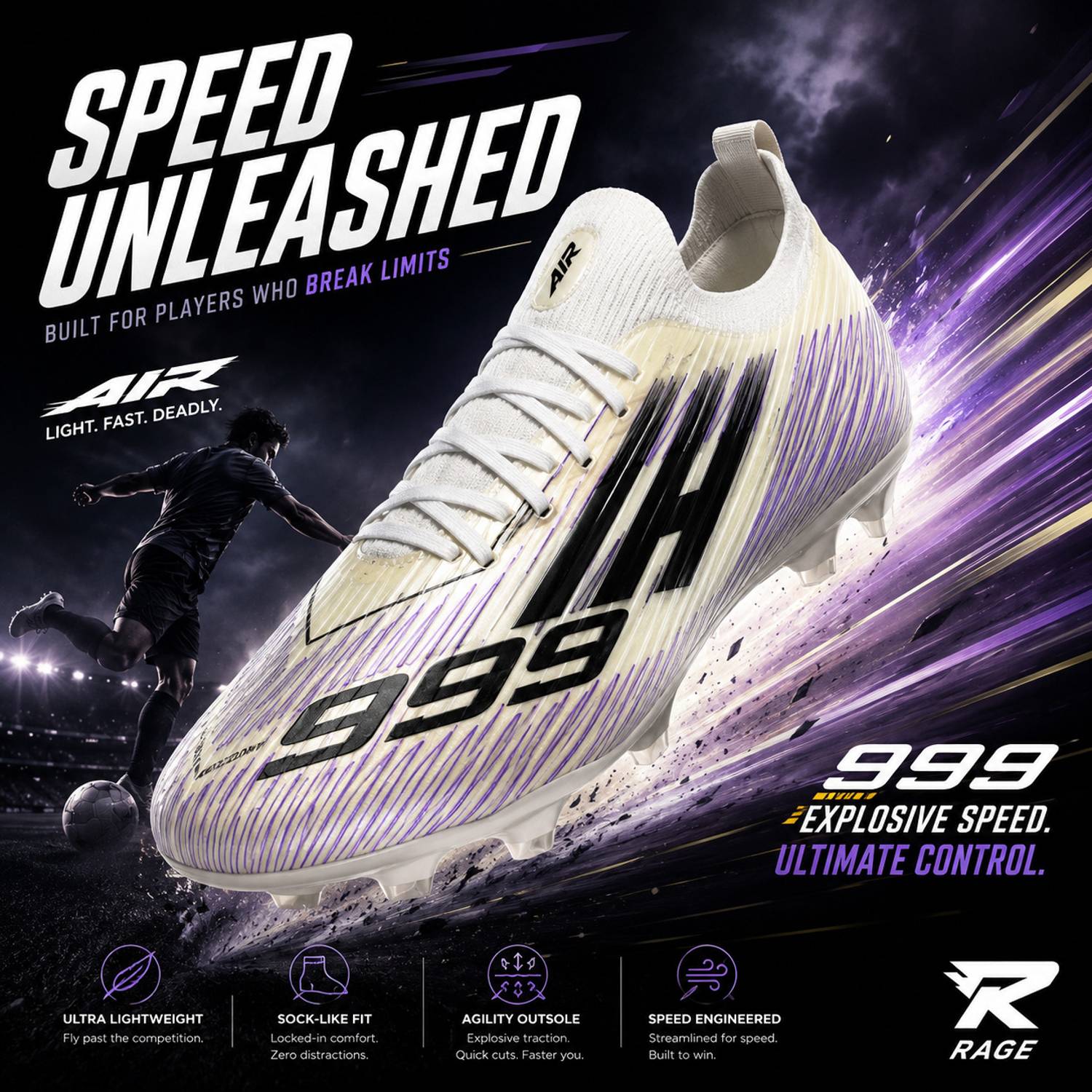 ANZA 999 Unisex Football Shoes - Image 5