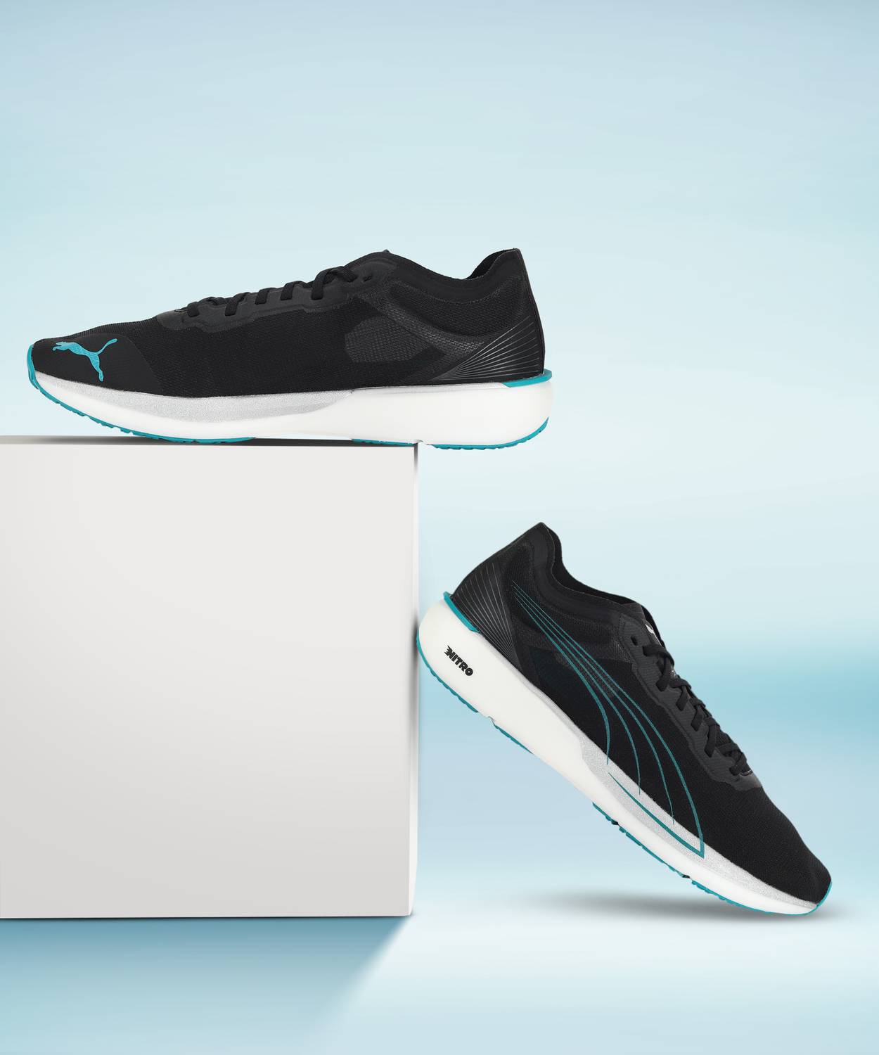 PUMA Liberate Nitro Black Running Shoes For Men - Image 2