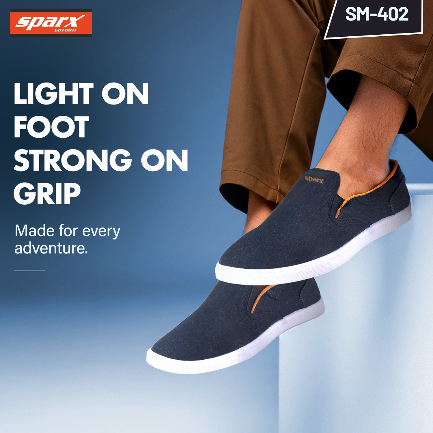 Image of Sparx SM 402 | Stylish, Comfortable | Slip On Sneakers For Men