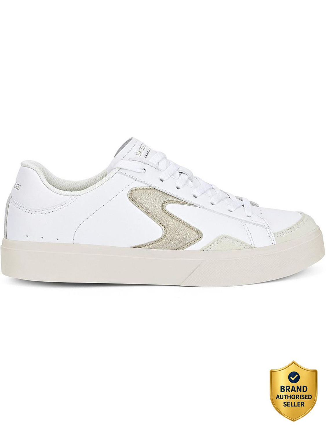 Image of Skechers EDEN LX Sneakers For Women (White, 6)