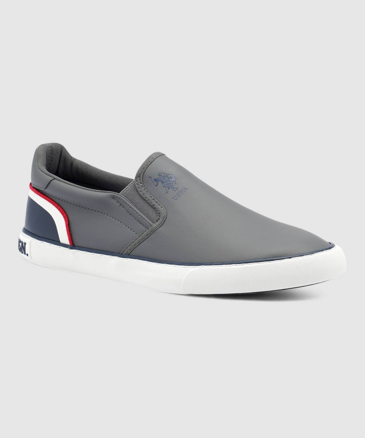U.S. POLO ASSN. TIMEO Slip On Sneakers for Men, Gray - Image 3