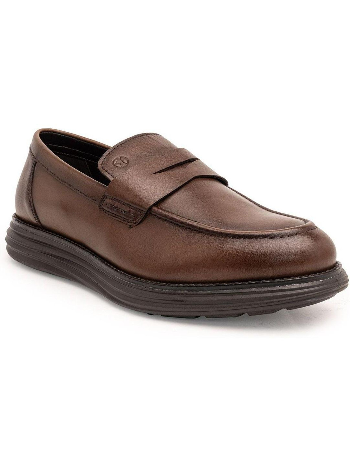THOMAS CRICK Sophisticated Dual-Tone Leather Loafers with Enhanced Comfort Corporate Casuals For Men