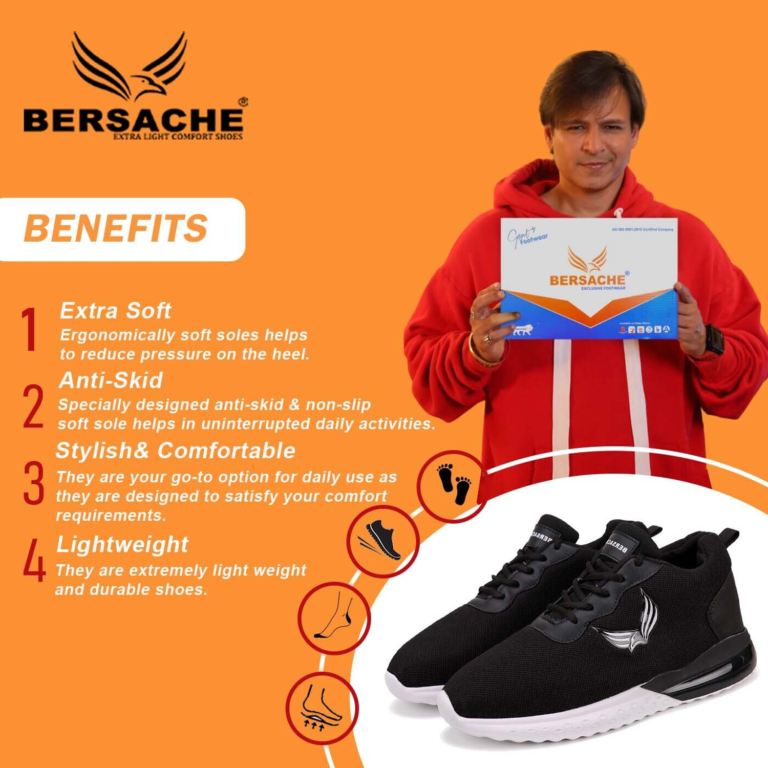 Image of BERSACHE Sneaker, Loafers ,Casual With Extra Comfort Sneakers For Men