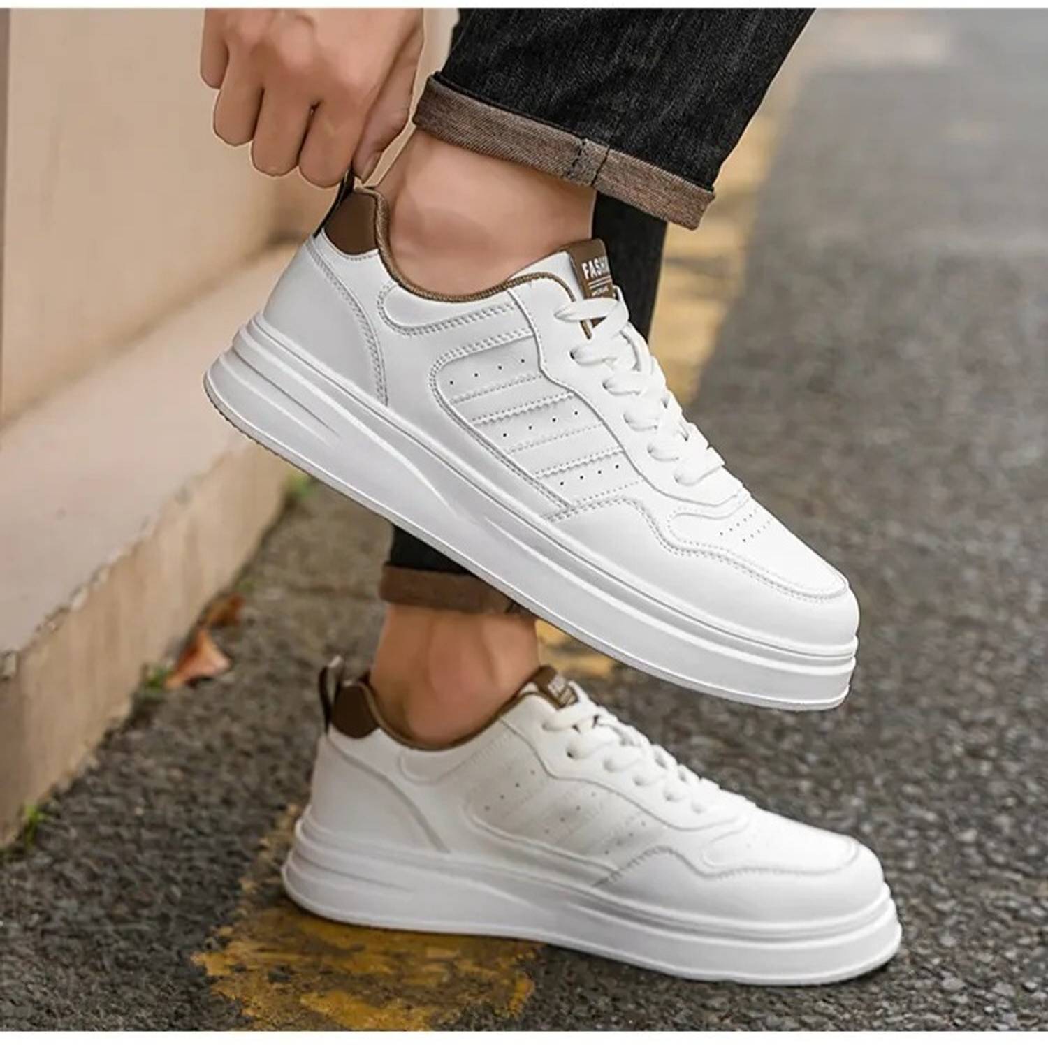 Stranger Brothers Men's Black Sneakers 6 - Image 2