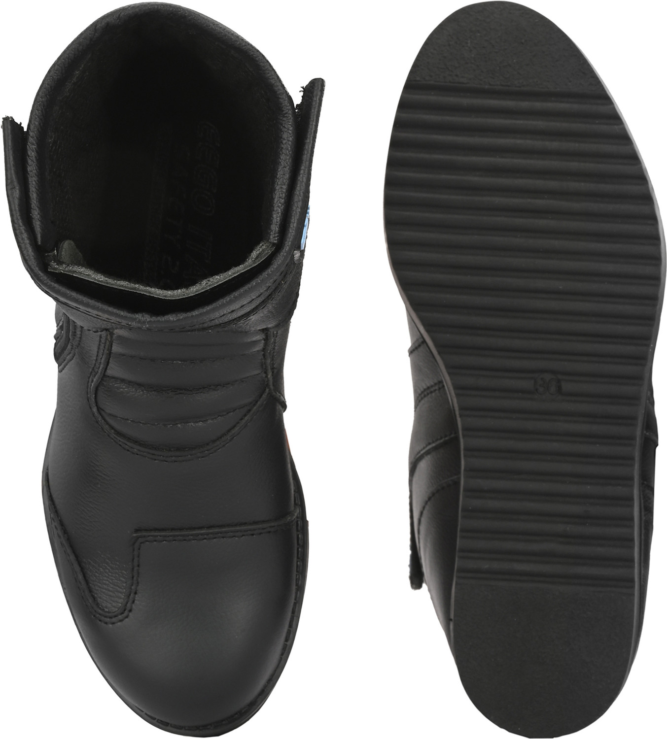 Image of EEGO ITALY Water Resistant Biker boot anti slip sole with steel toe protect,3M Reflectors Riding Shoes For Women