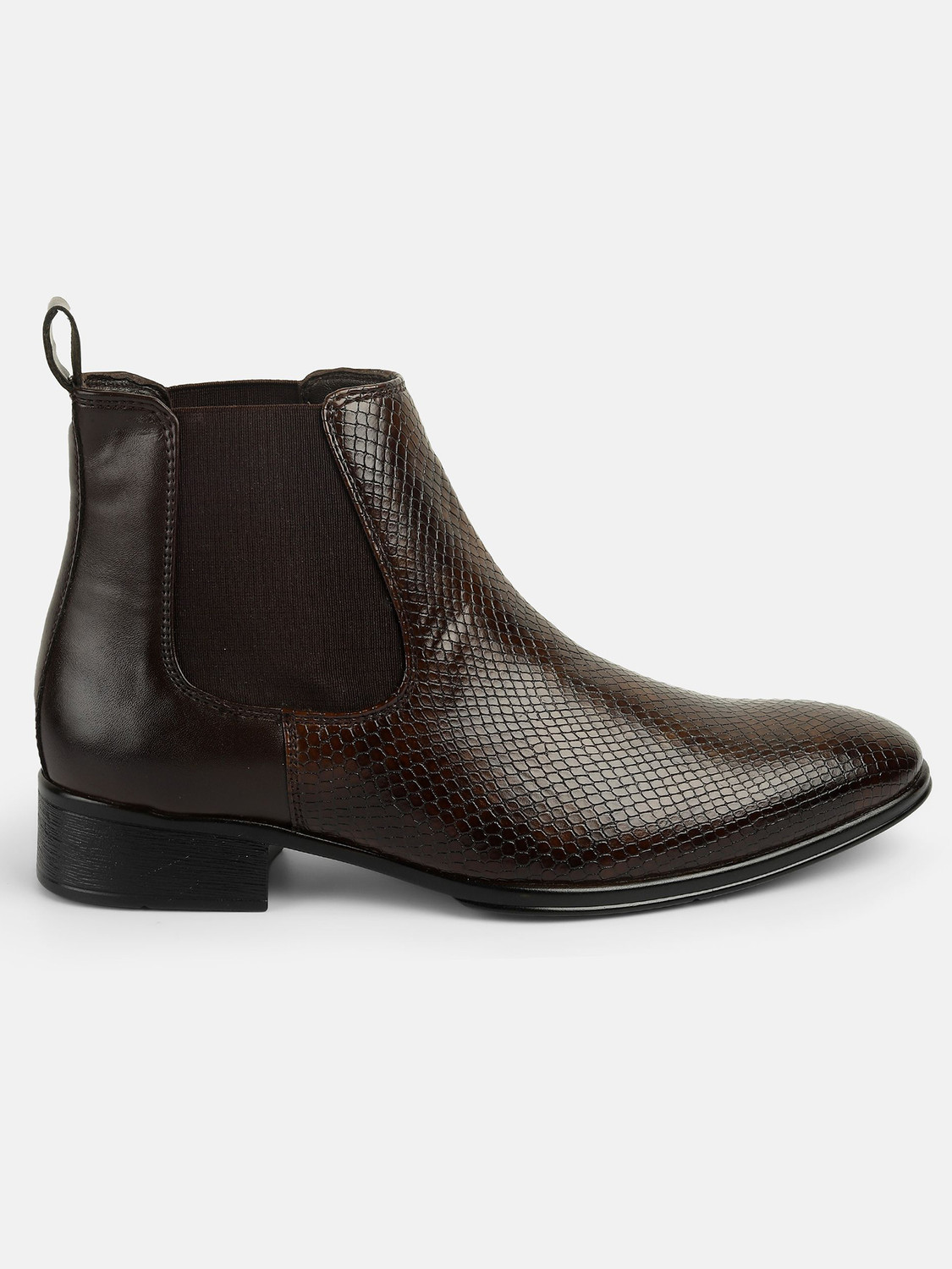 Image of MOCHI Men's Brown Slip On closure Boots with Flat sole Casuals For Men
