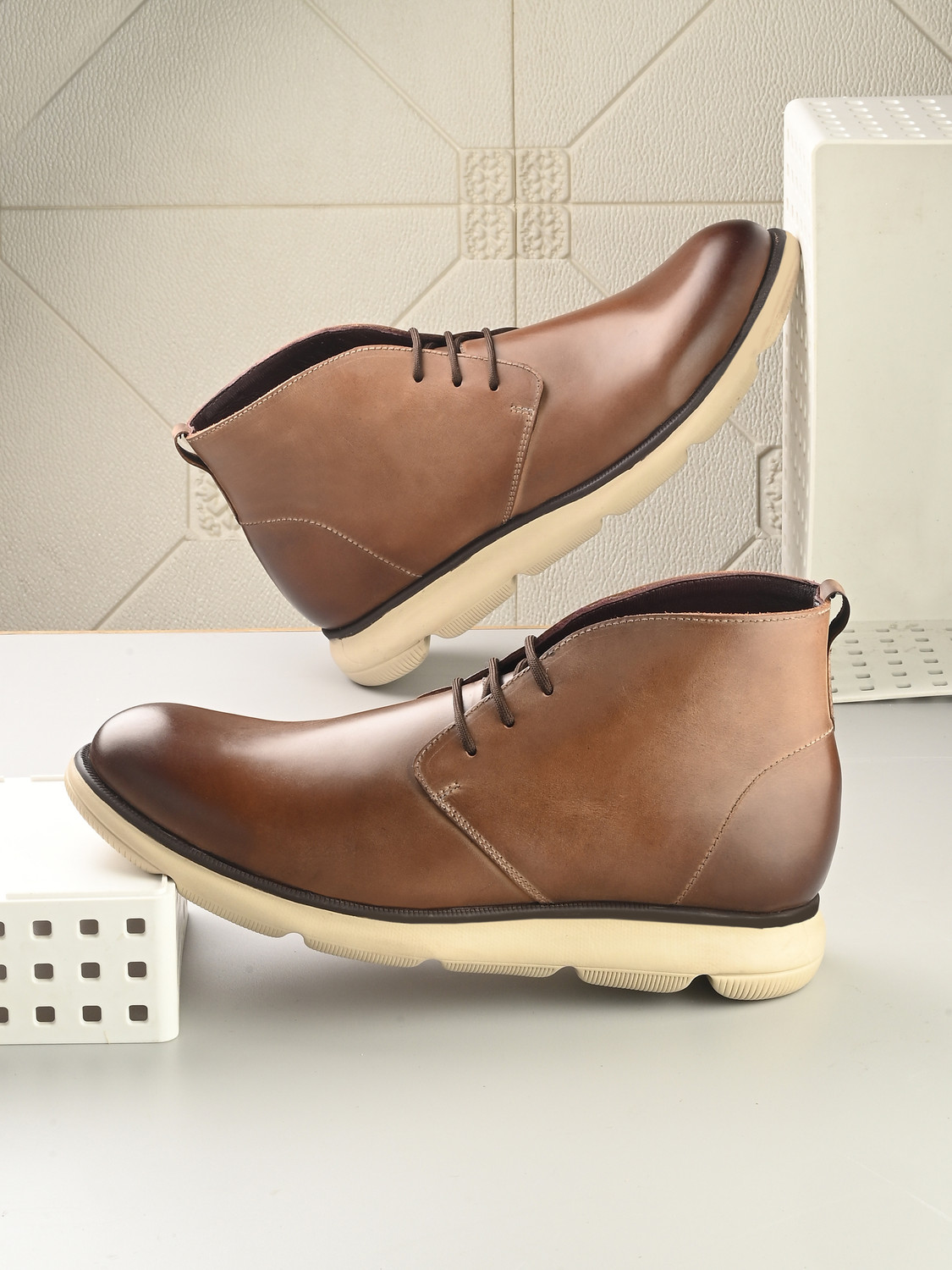 Image of Harrykson London Men's Rugged Vintage Leather Boots with Soft EVA Outsole Boots For Men