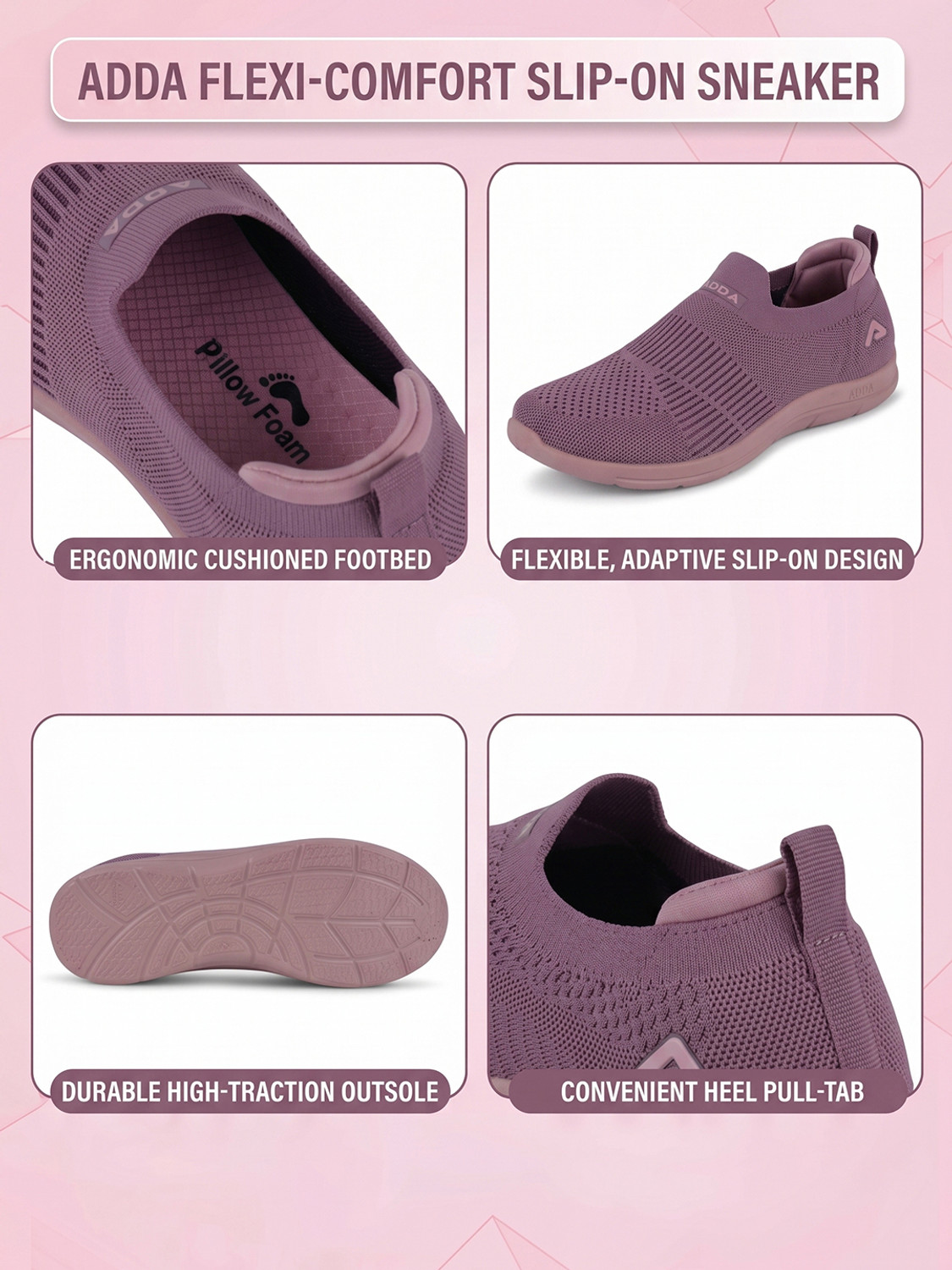Image of Adda Casuals For Women (Purple, 8)