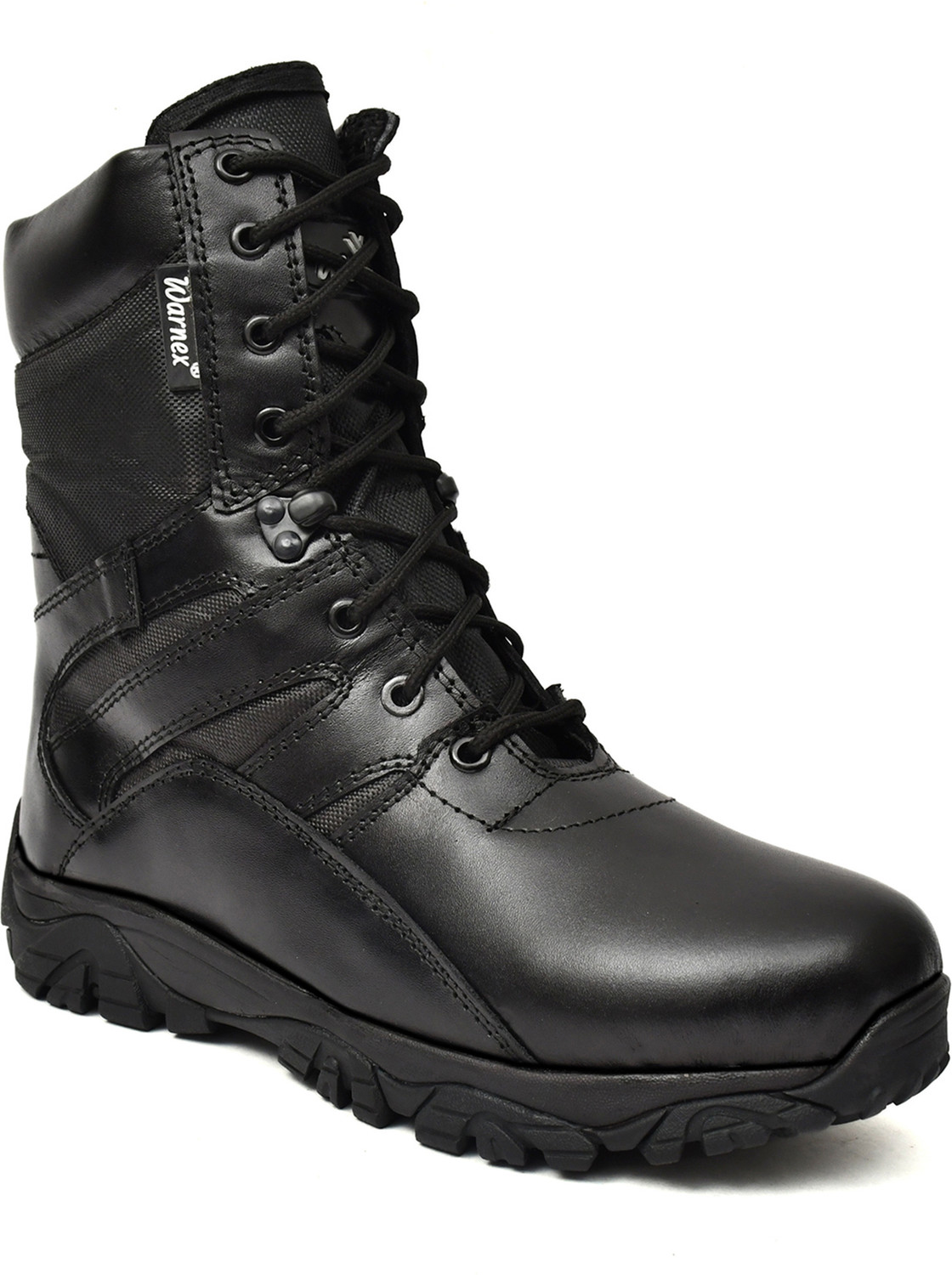 Warnex Rapid Response Army & Tactical boot side zip Genuine Leather Light Weight Shoes Boots For Men