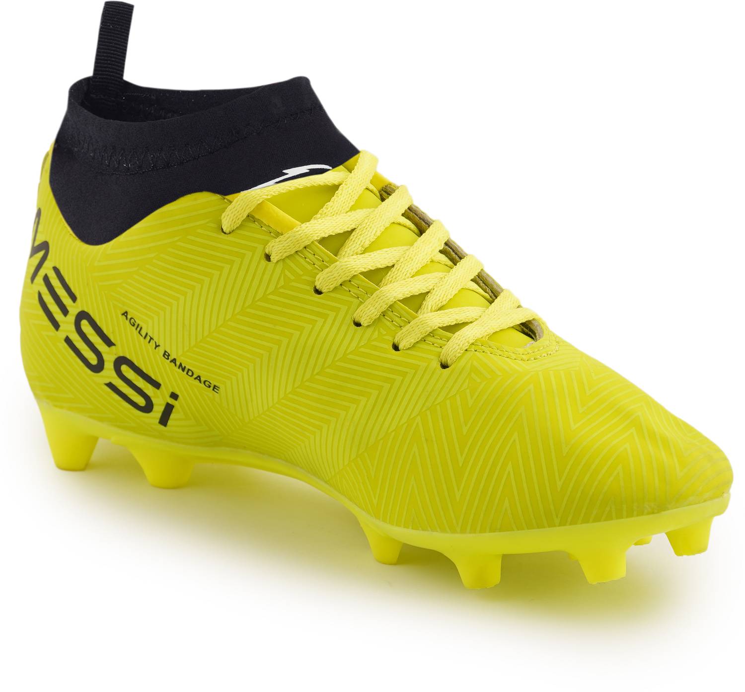 MESSI Green Ankle HardGround Lightweight TPU Sole Studs Football Shoes Football Shoes For Men