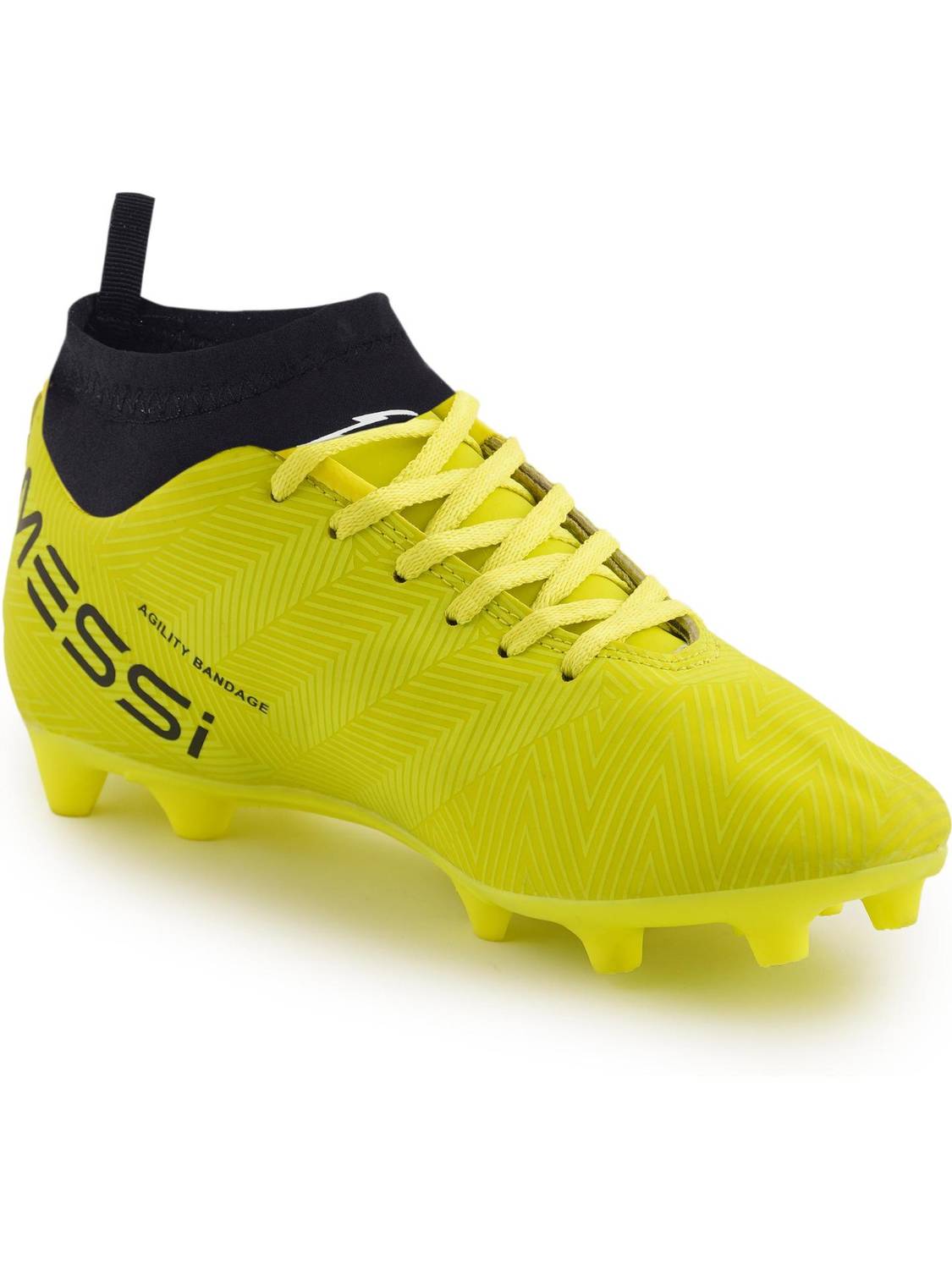 MESSI Green Ankle HardGround Lightweight TPU Sole Studs Football Shoes Football Shoes For Men