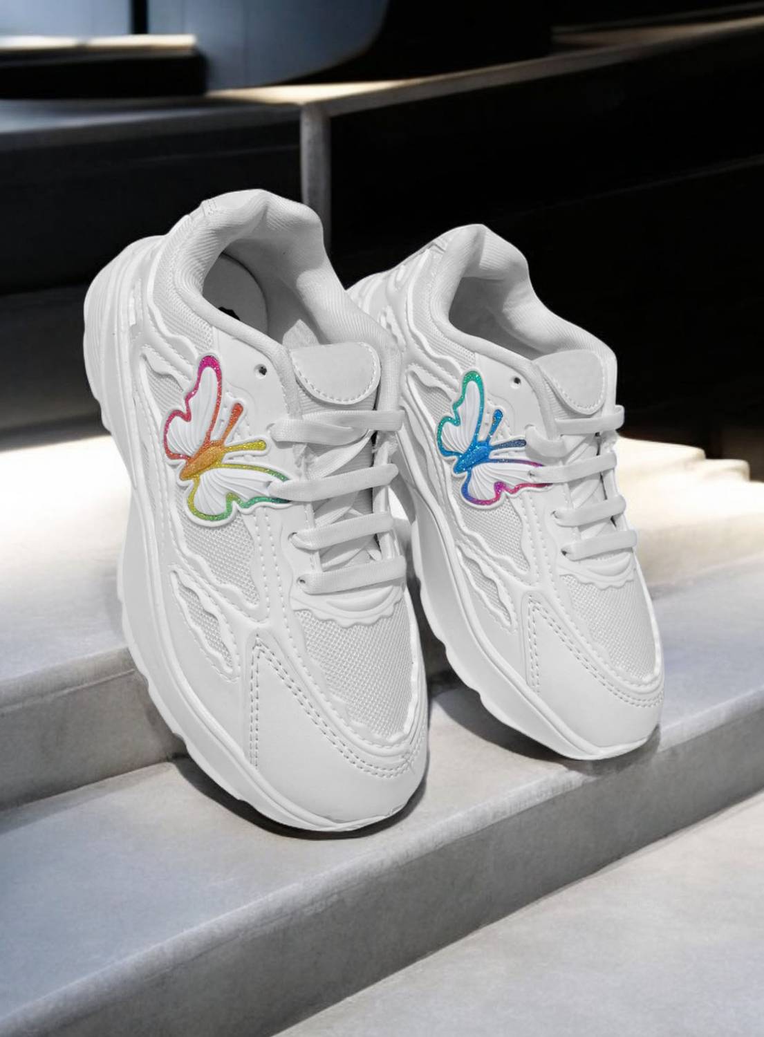 Fabbmate Casual Sports shoes White Sneakers for Women Girls White