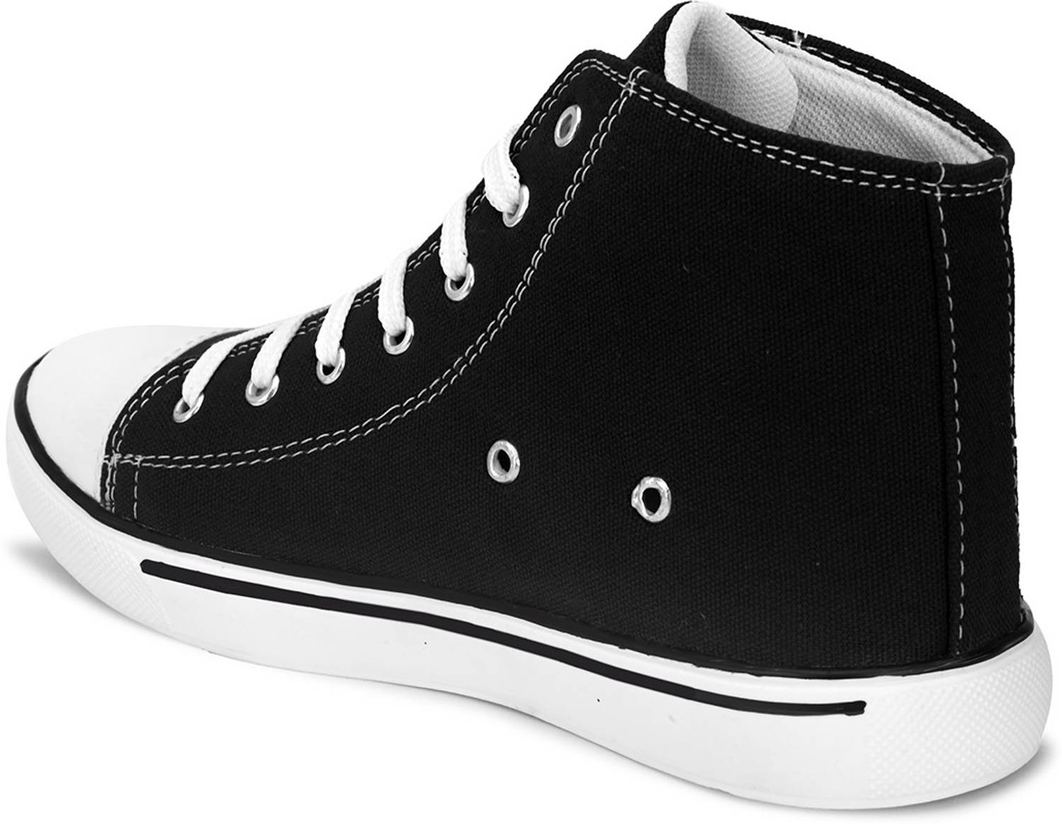 Aadwin Hightop Canvas Ankle Boots for Men Black - Image 2