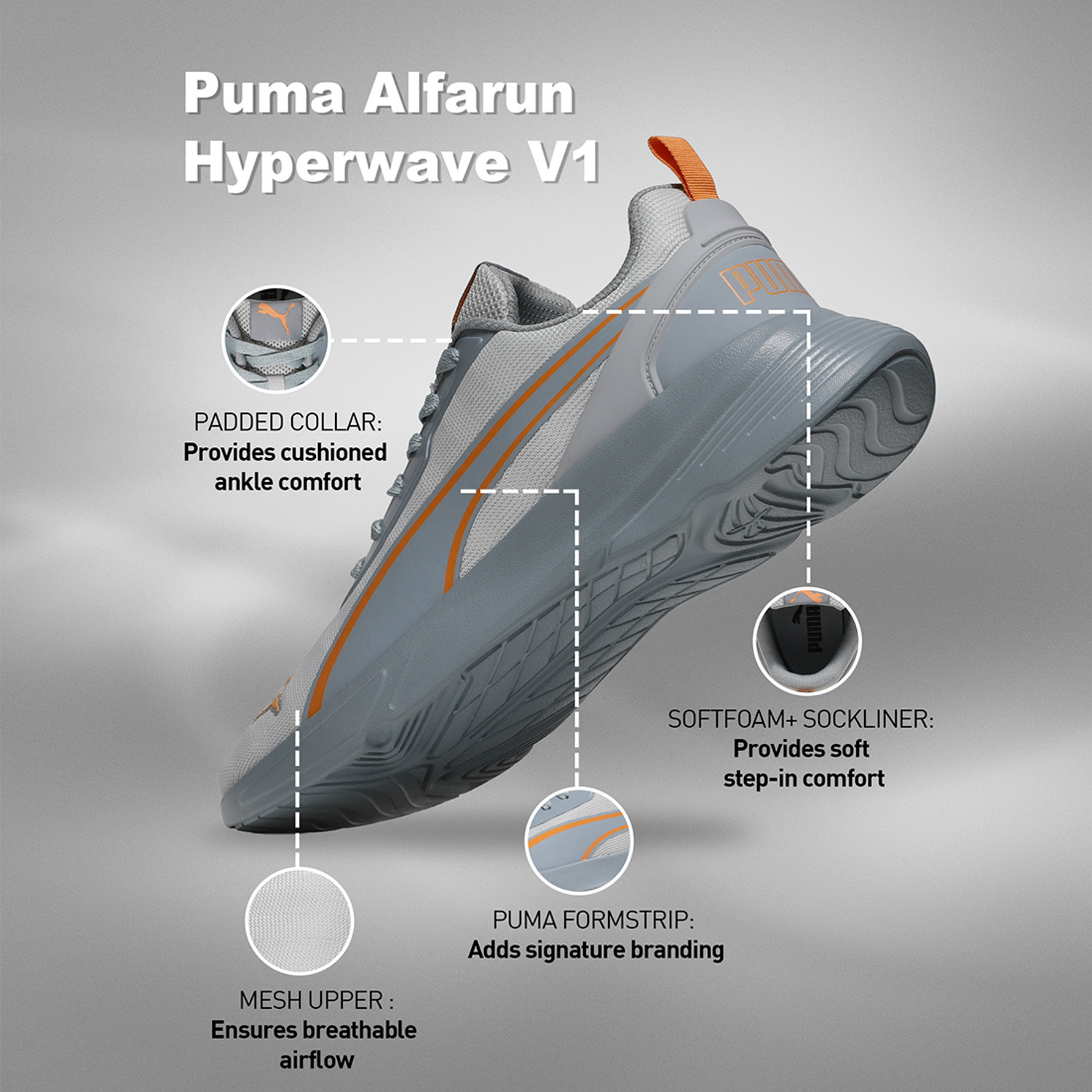Image of PUMA Alfarun Hyperwave V1 Sneakers For Men