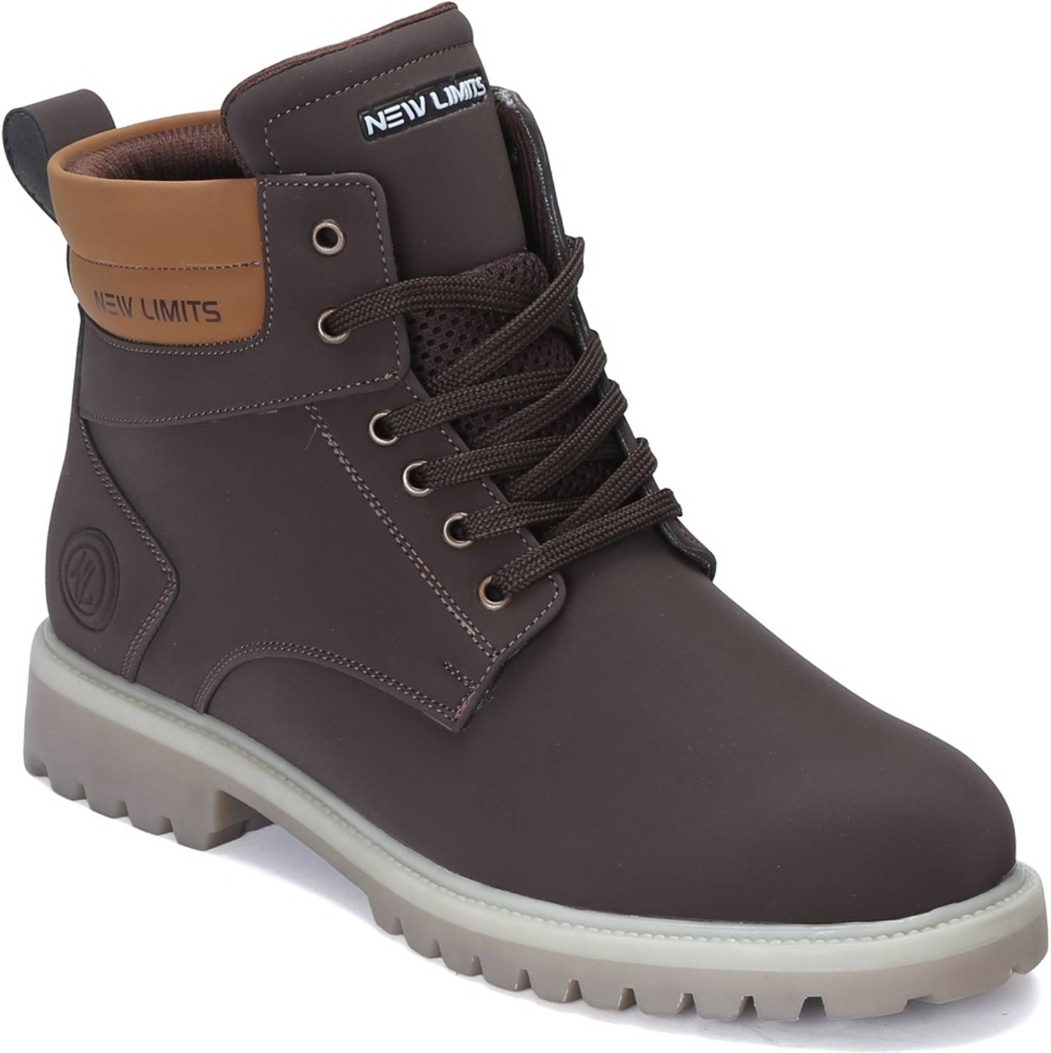 NEW LIMITS HUNK High Ankle Riding & Hiking Boots For Men Brown - Image 2