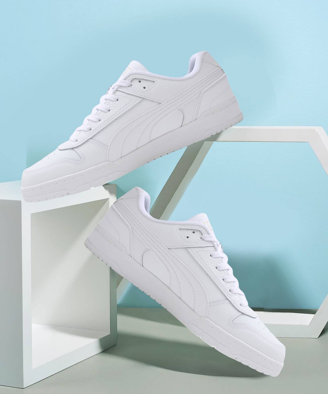PUMA Court Shatter Low White Sneakers For Men - Image 3