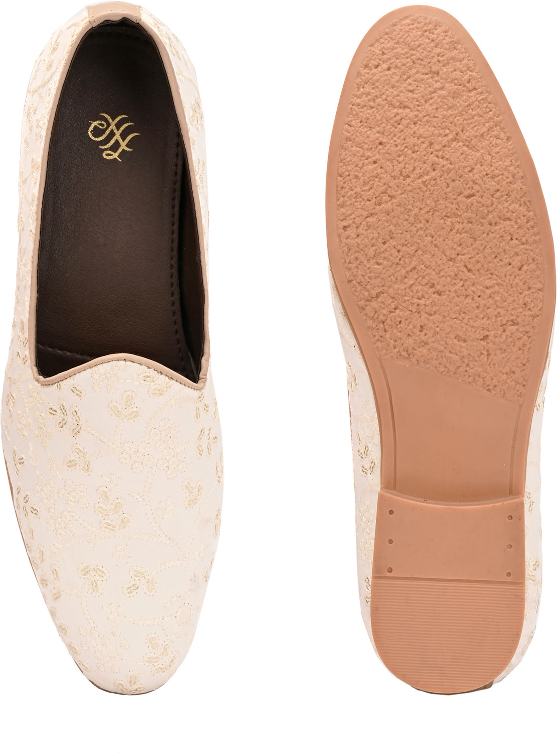 Image of House of Pataudi Festive Ready Slip-On | Lightweight Premium Embroidery Pattern Mojaris For Men