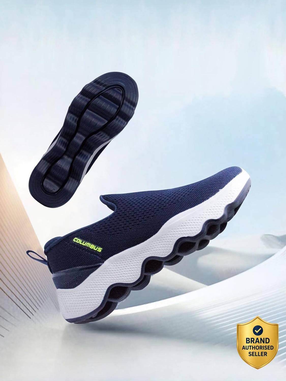 COLUMBUS MASSAGER-01 Men's Blue Running Shoes - Image 1
