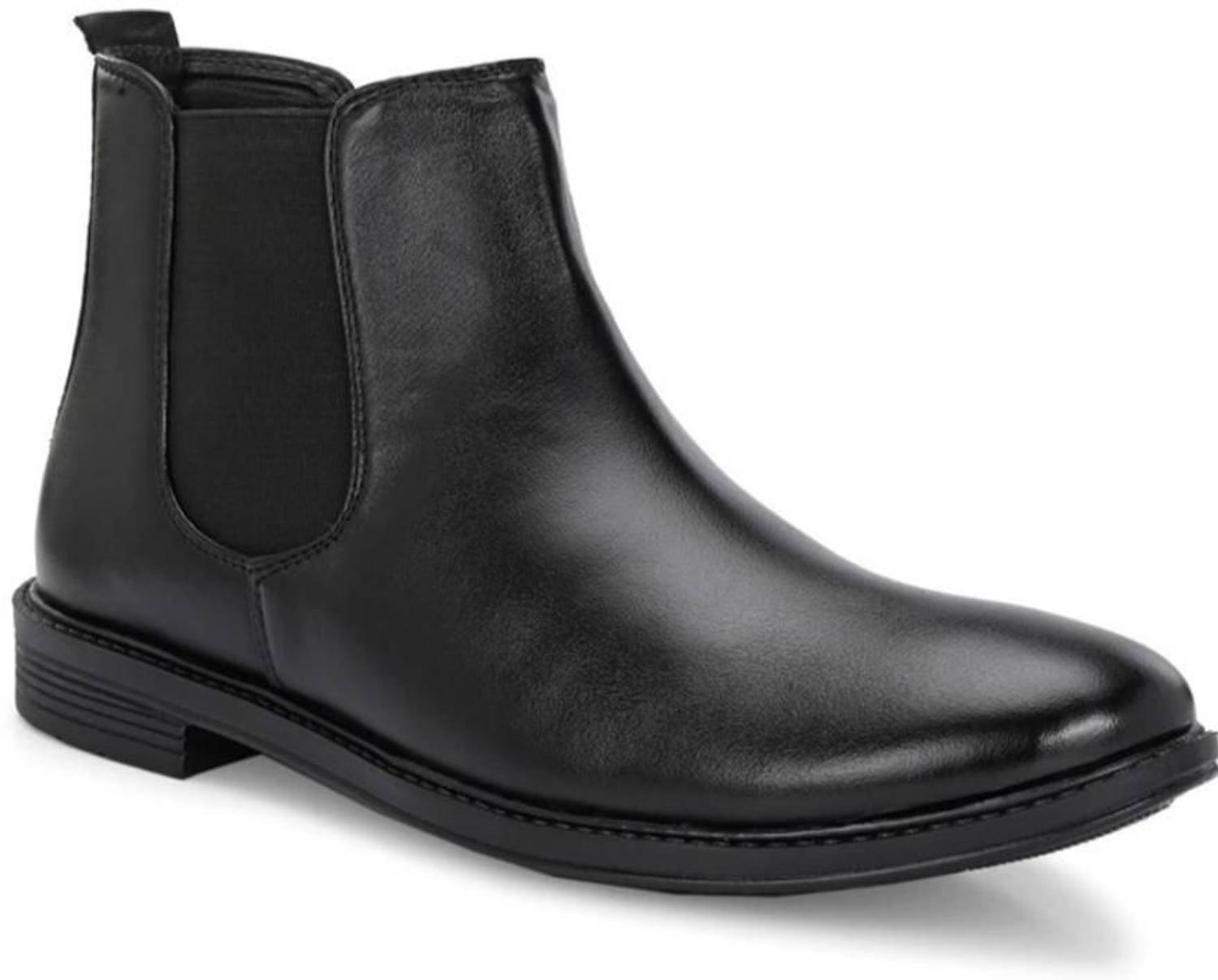 Wogdan Black Synthetic Leather Chelsea Boots - Image 3