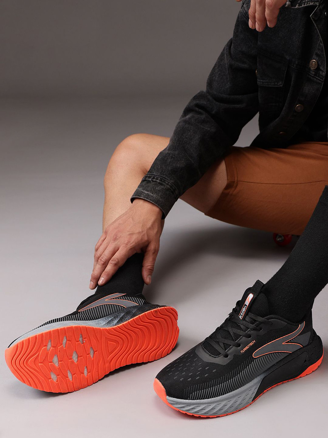 Image of action Athleo TURBO-503 Trendy Lightweight Comfortable Durable Sports Lace-Up Running Shoes For Men