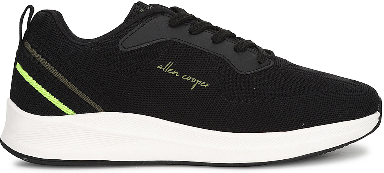 Image of Allen Cooper ACSS-601-BLACK-OLIVE Running Shoes For Men