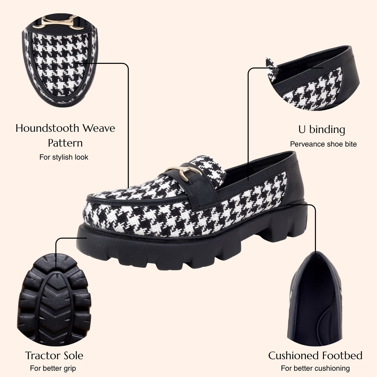 Image of TRASE TRASE Casual Moccasin Style Loafers for Women Slip-On Design Loafers For Women