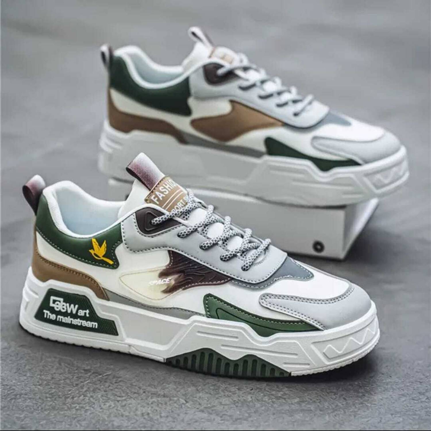 LAXYASH White Sneakers For Men - Image 1