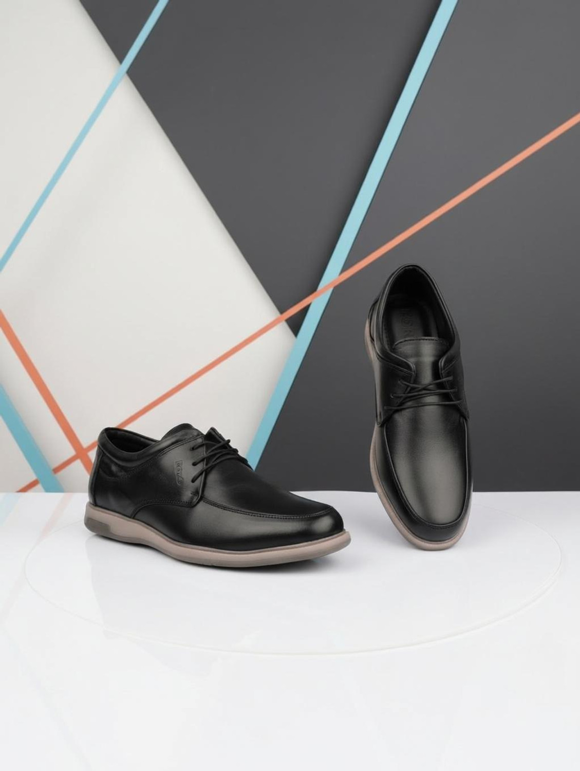 Image of FOR-B FOR-B Premium Men's Smart Casual Derby Leather Shoes Casuals For Men