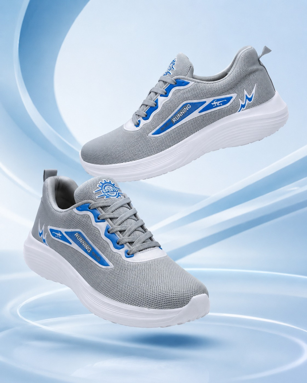 Image of HACCA BACCA Stylish Grey Casual Sneakers For Women