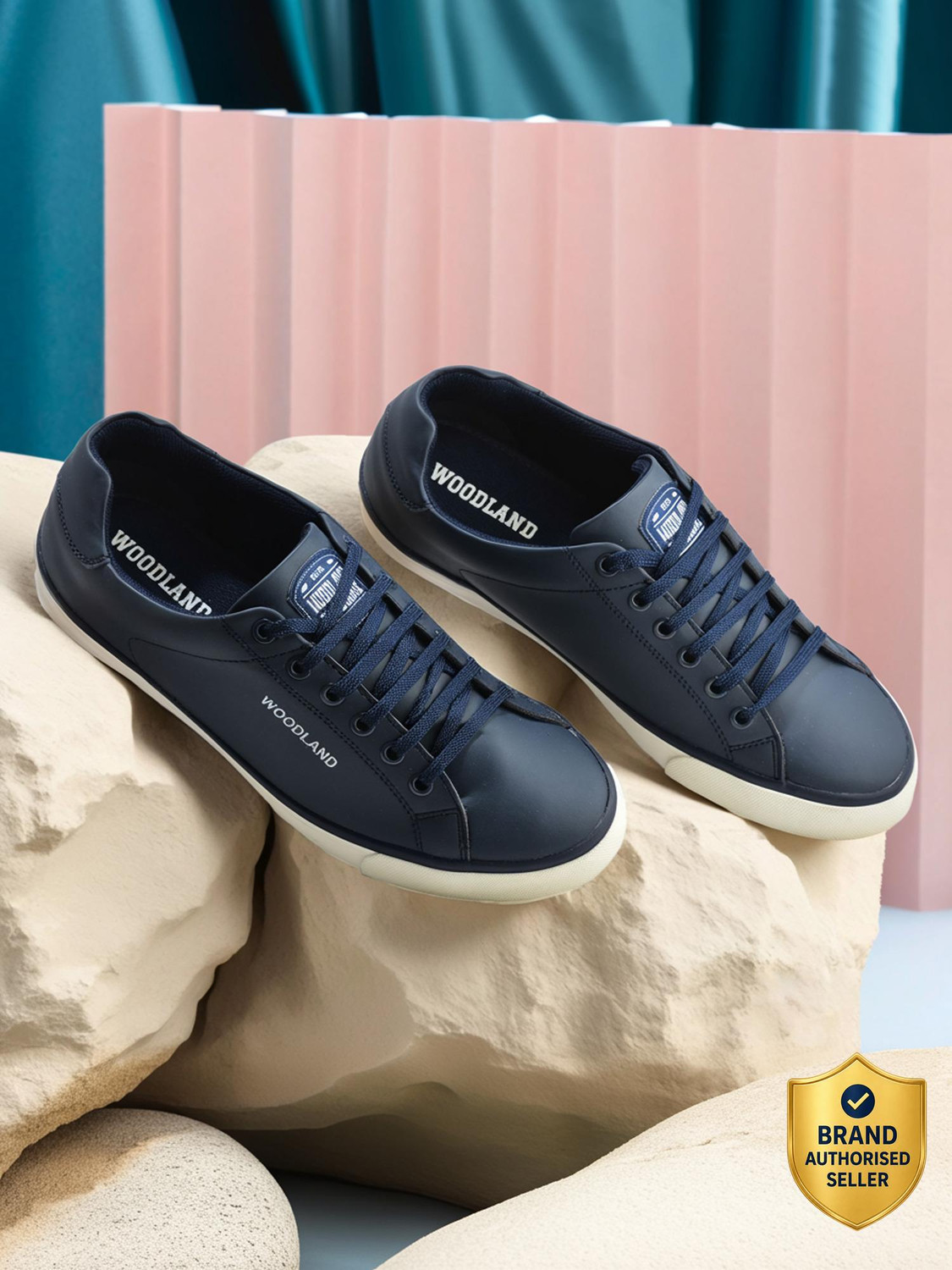 Image of WOODLAND Lace Up Lightweight Breathable Comfortable Daily Use Sneakers For Men