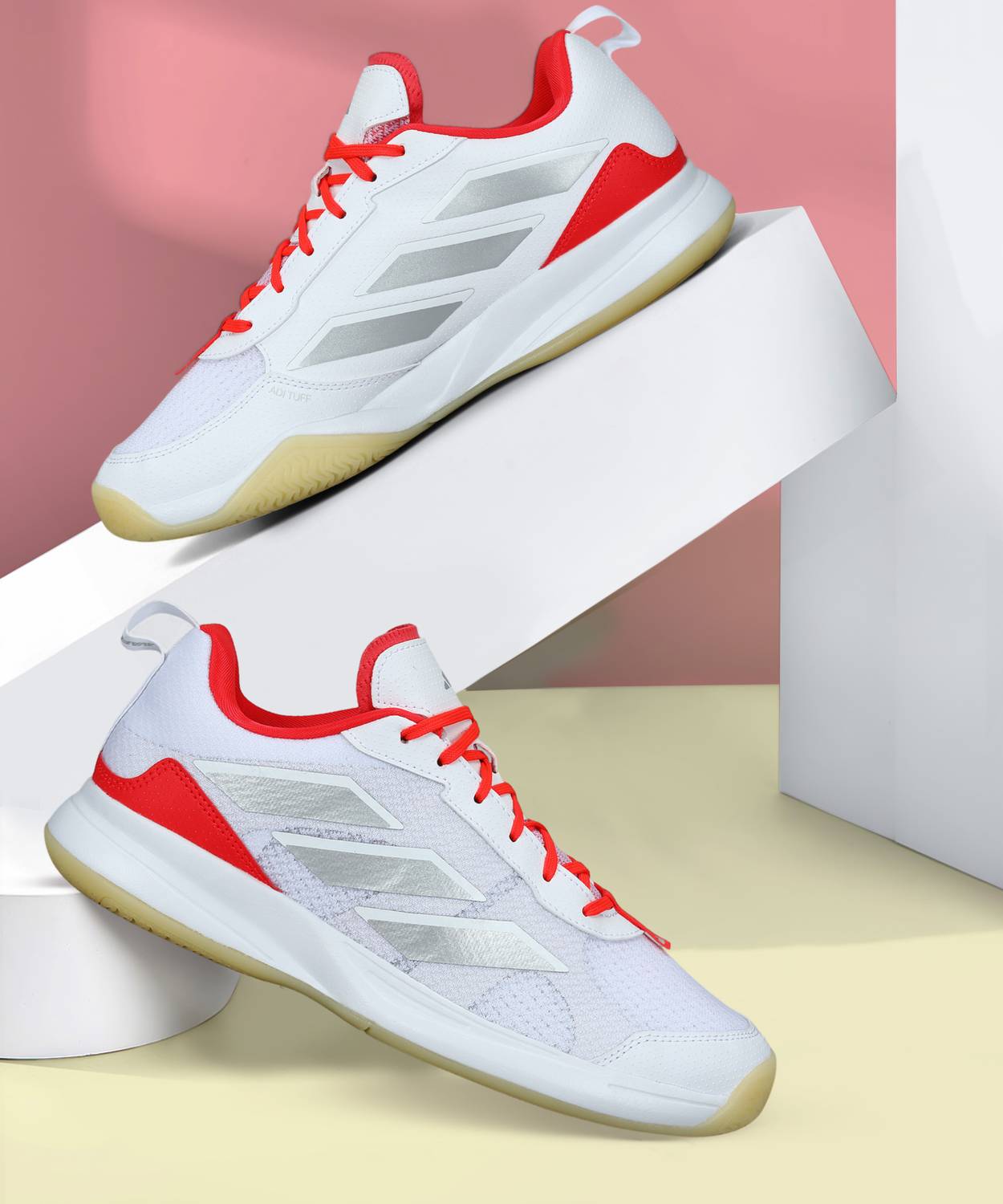 adidas AVAFLASH Tennis Shoes For Women (White , 6)
