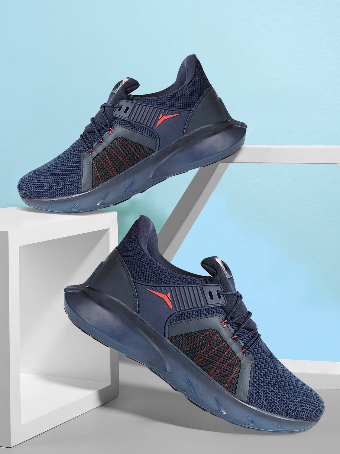 JQR KICK-2 Running Shoes For Men (Navy , 8)