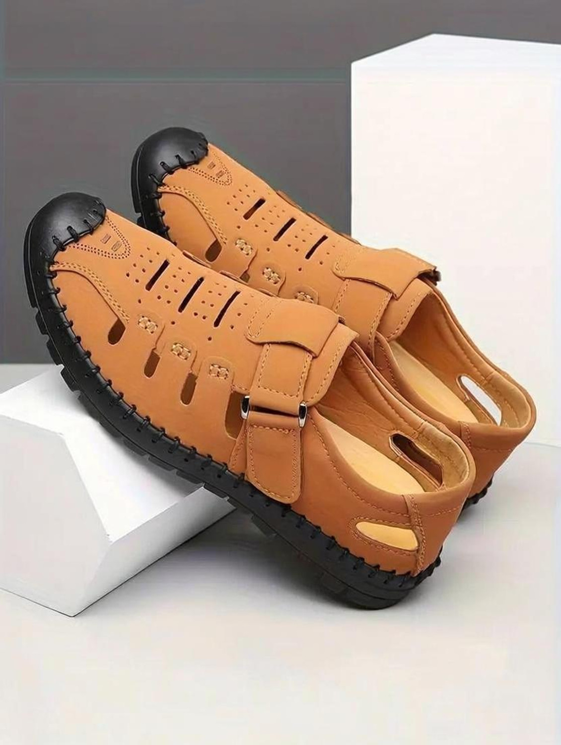 Image of RANZAG Men Sandal (Tan, 9)