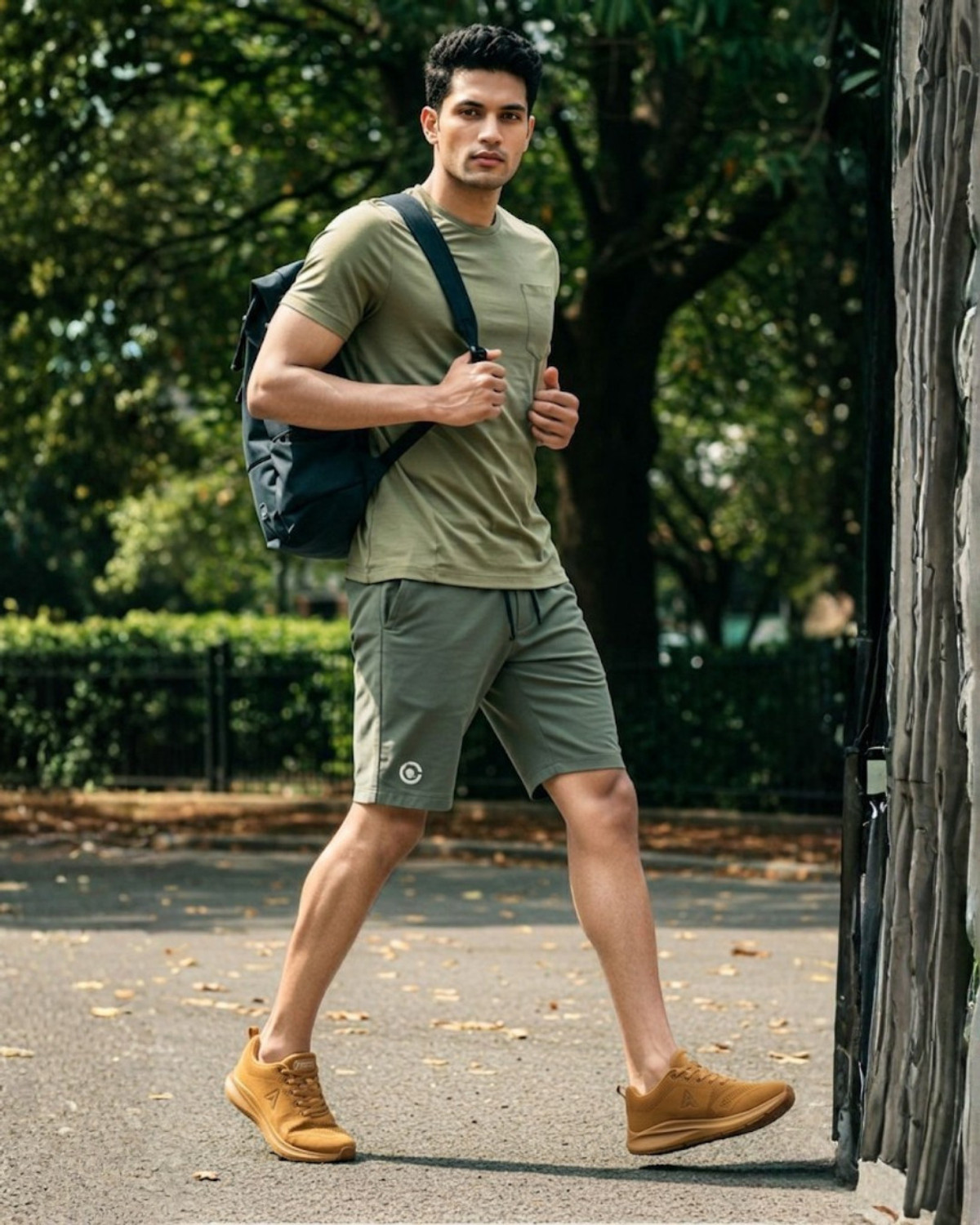 Image of action Athleo ATG-496 Comfortable Lightweight Breathable Durable Sports Lace-Up Running Shoes For Men