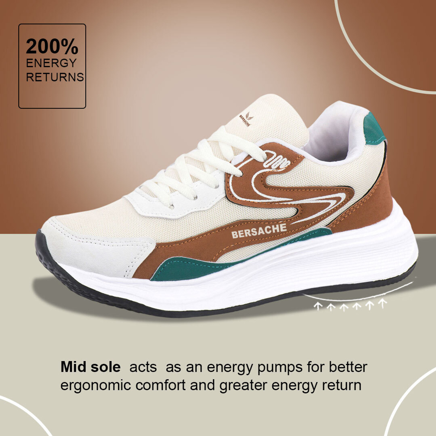 Image of BERSACHE Casual Sneaker shoe for Men|Cushioned Insole,Slip-Resistance Casuals For Men Sneakers For Men