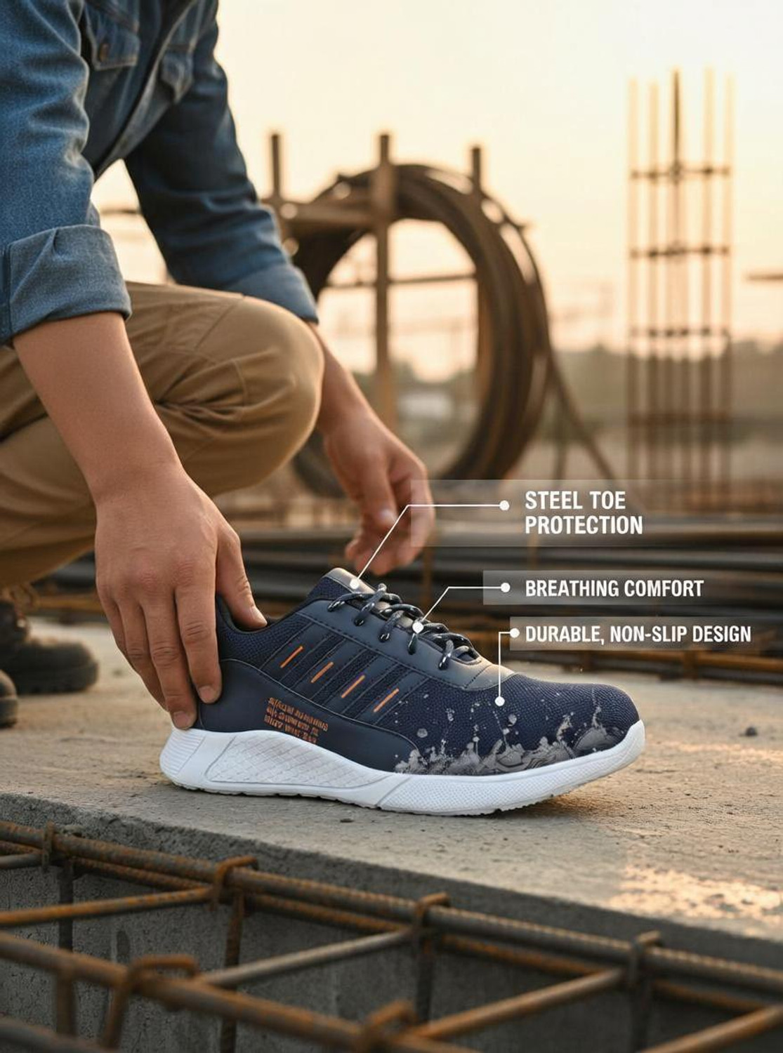 Image of Peclo Steel Toe Safety shoes For Men Outdoors For Men